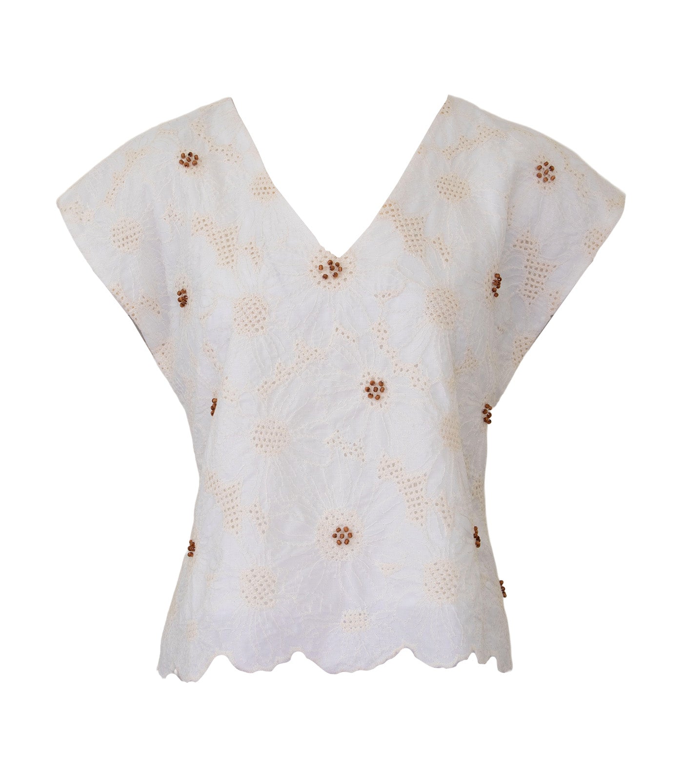 Lady Rustan Yari Cotton Eyelet Blouse White