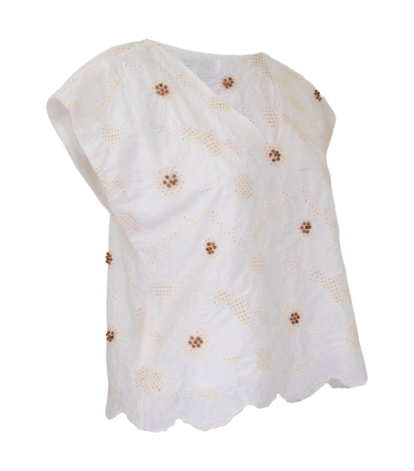 Lady Rustan Yari Cotton Eyelet Blouse White