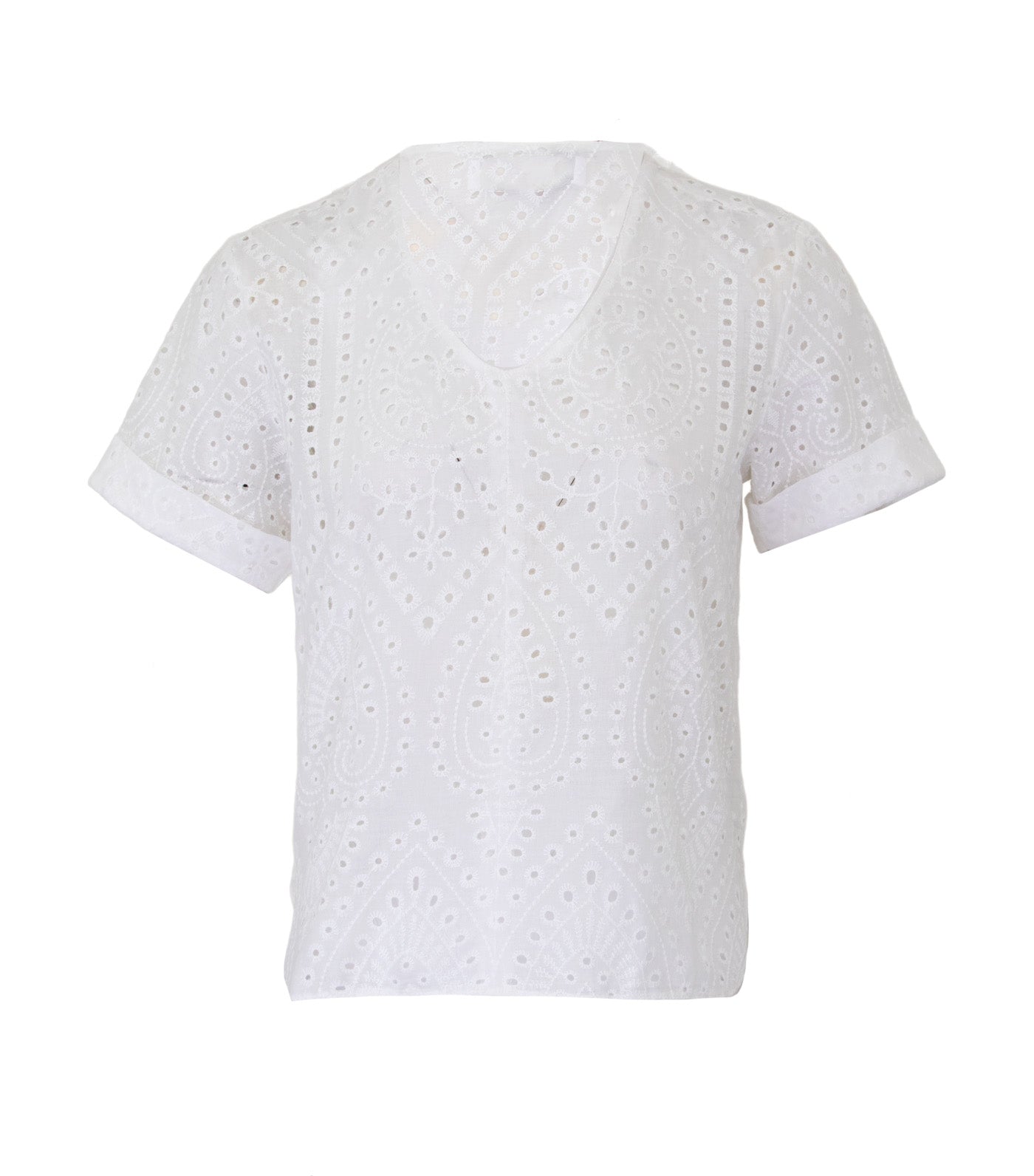 Lady Rustan Zuri Cotton Eyelet Blouse White