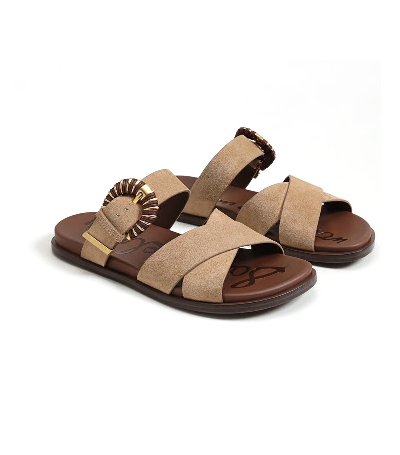 Sam Edelman Lucy Slide Sandal Bamboo Brown