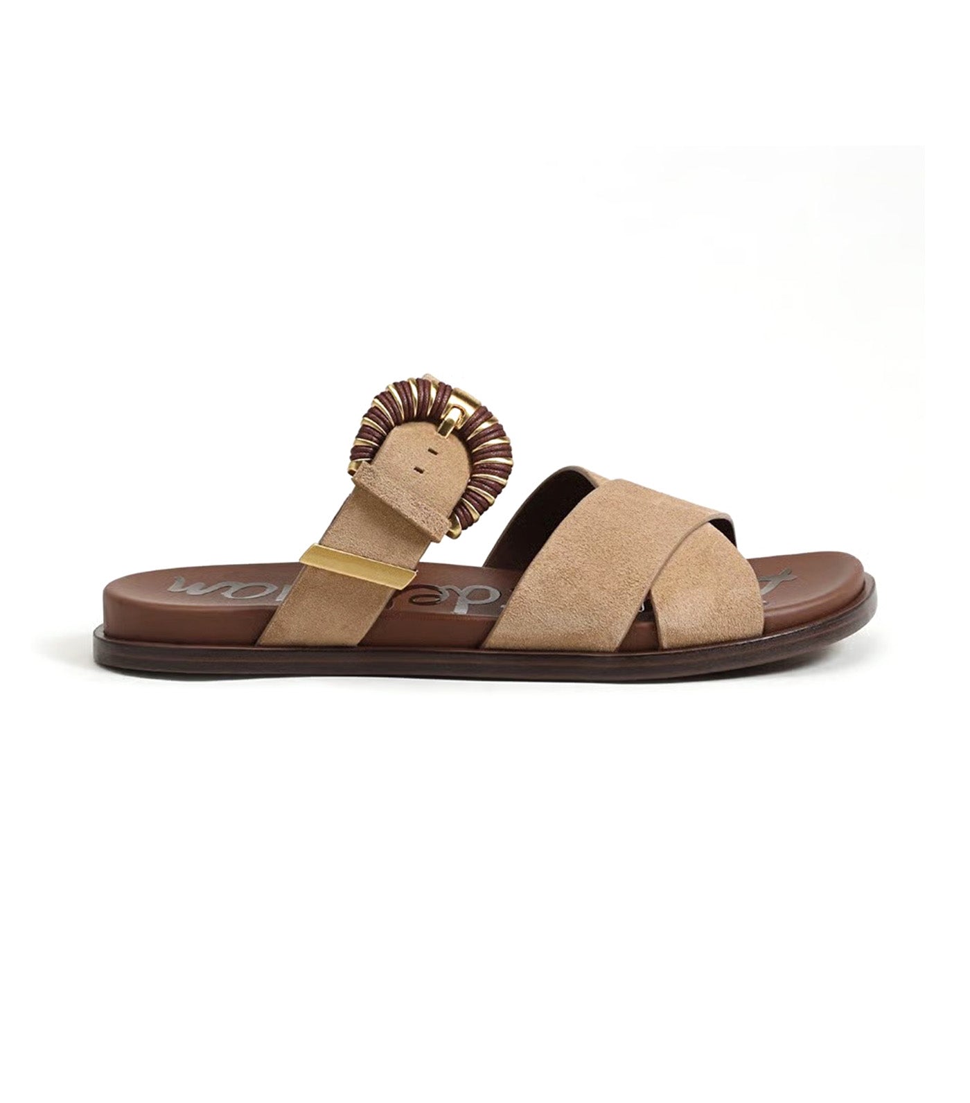 Sam Edelman Lucy Slide Sandal Bamboo Brown