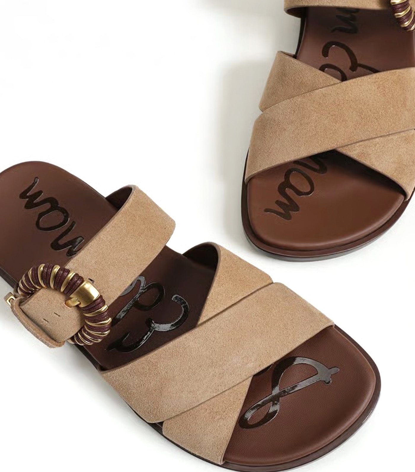 Sam Edelman Lucy Slide Sandal Bamboo Brown