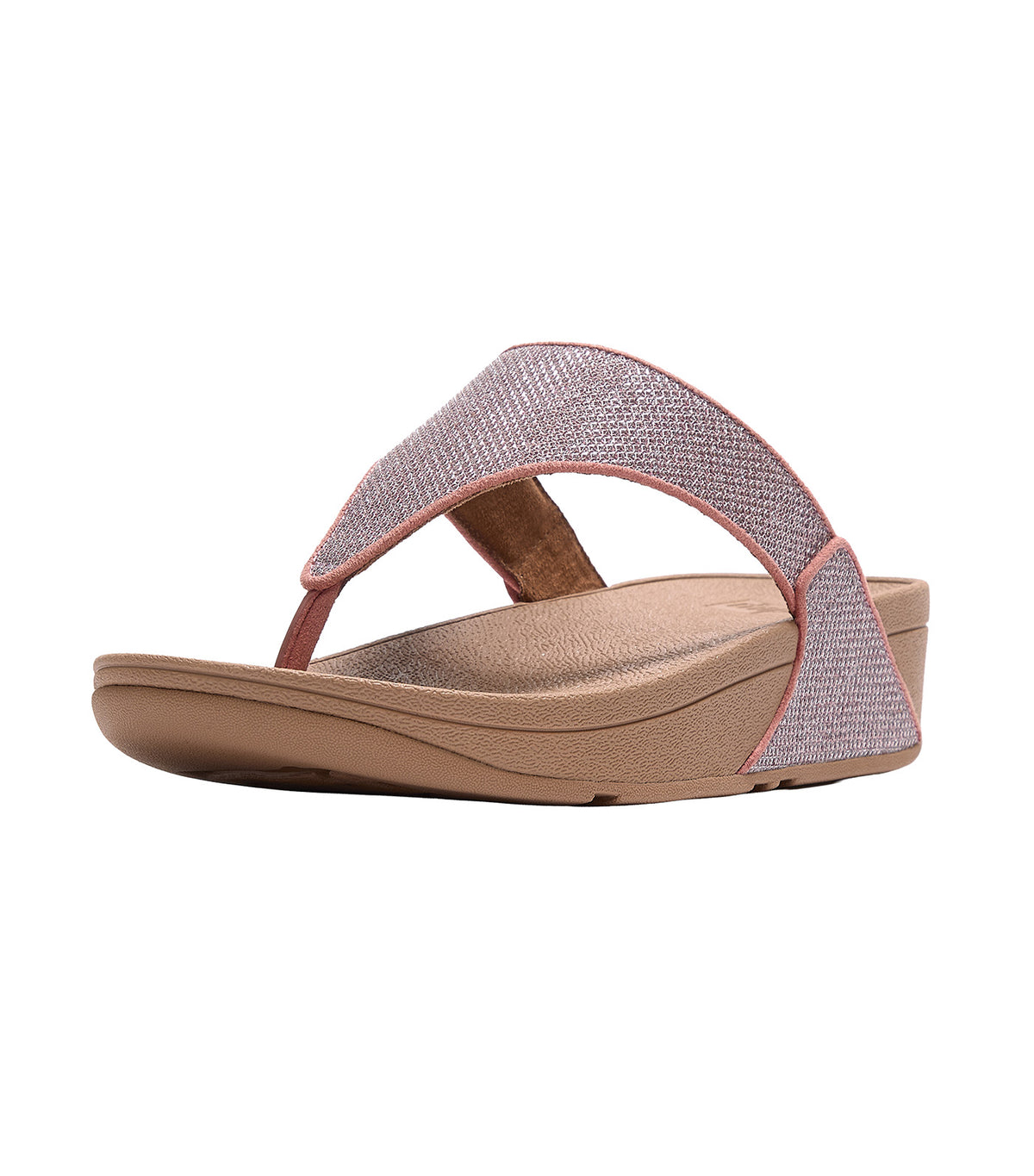 Lulu Shimmerglitz Toe-Post Sandals Desert Blush