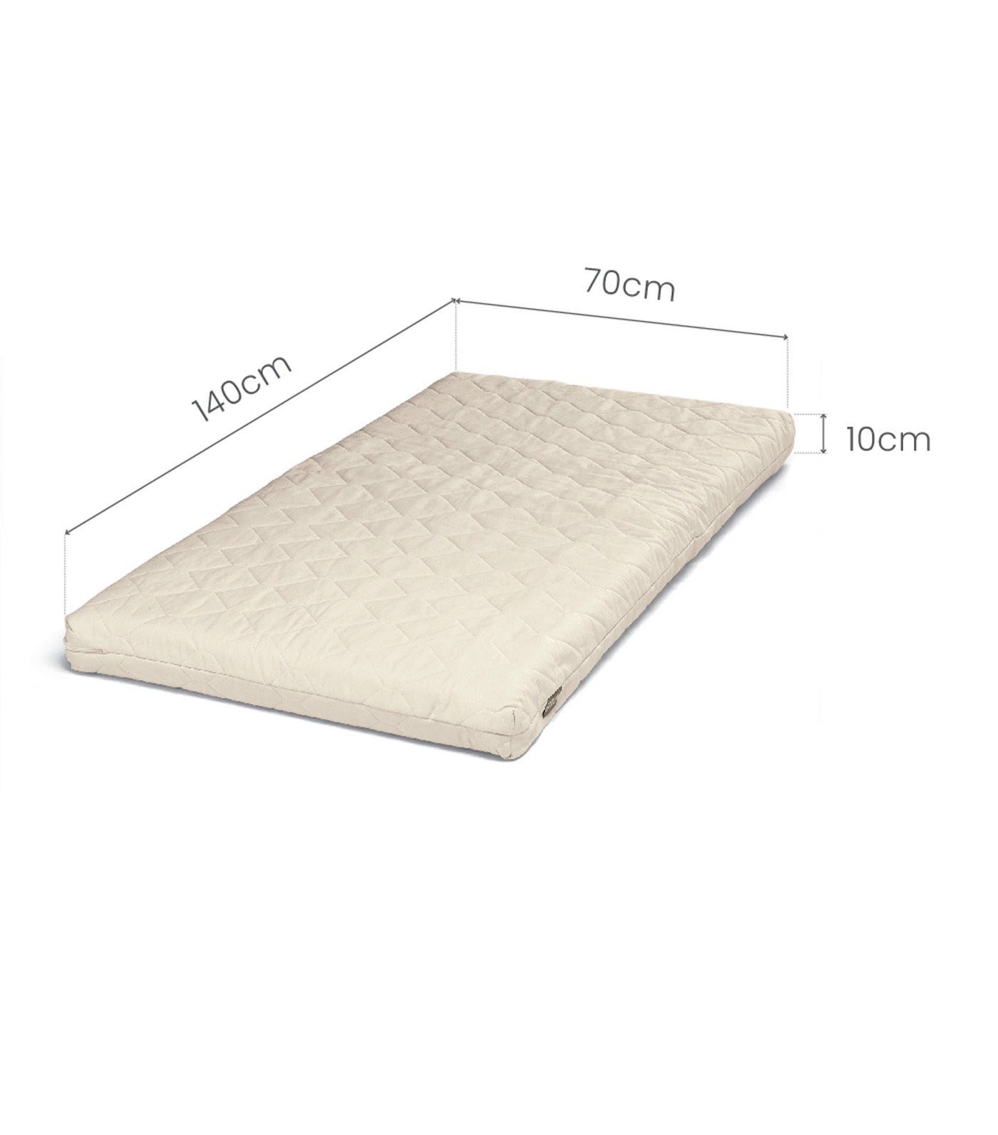 Luxury Organic Cotbed Mattress White