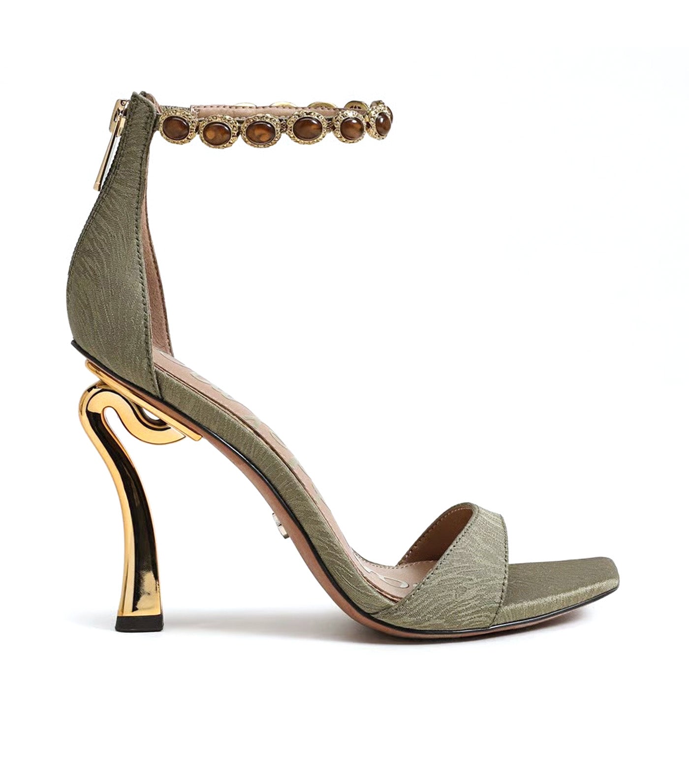 Lyra Stiletto Sandal Light Olive