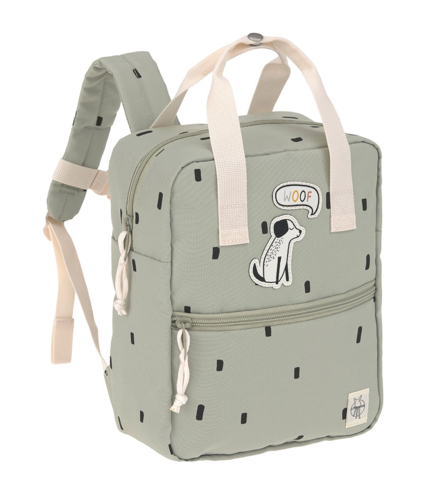 Mini Square Backpack Happy Prints Olive