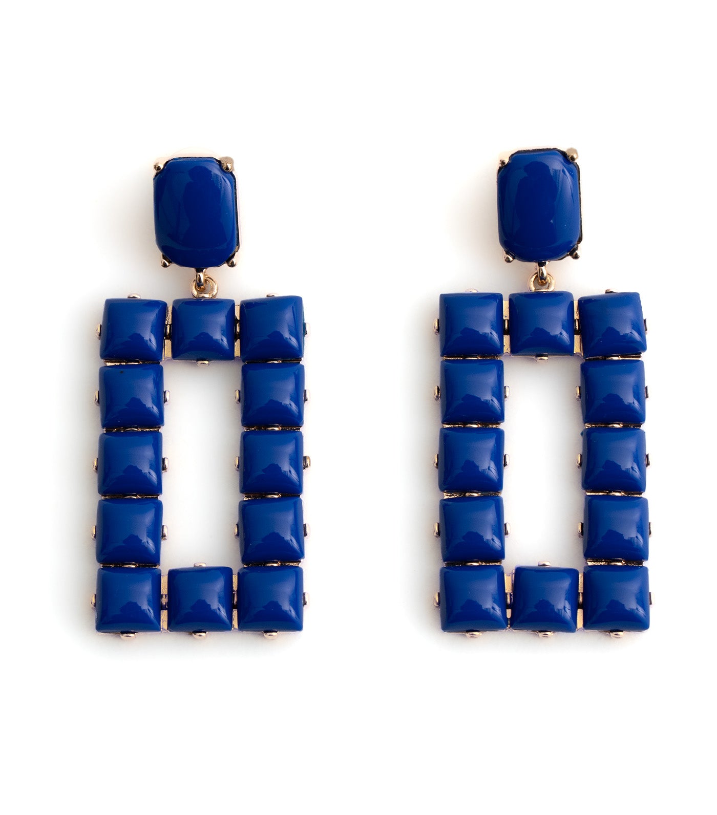 Color Pop Square Earrings Blue