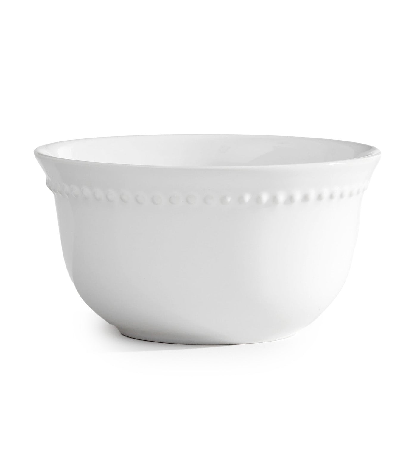 Emma Beaded Stoneware Collection - White