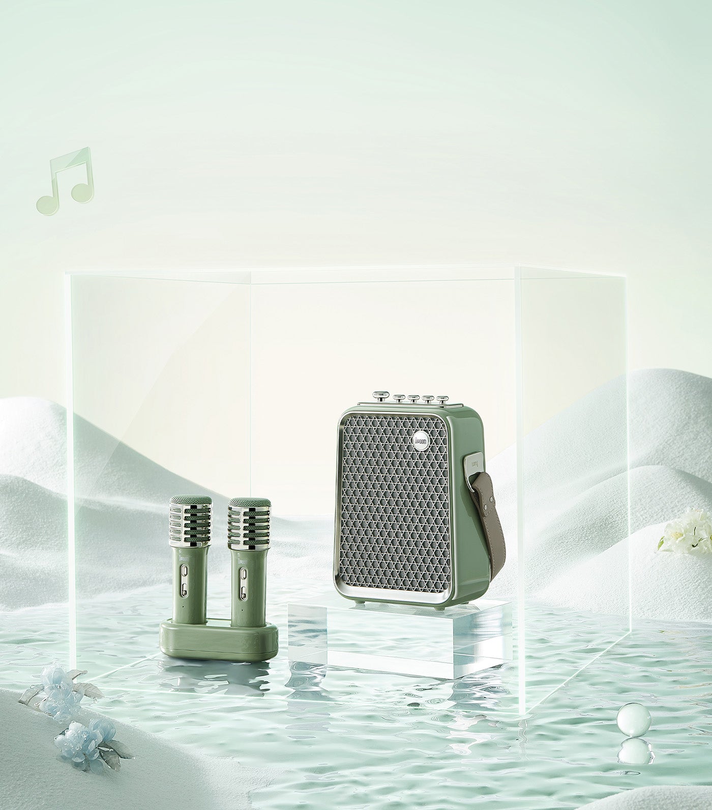 Songbird HQ Portable Speakers with Microphone Green