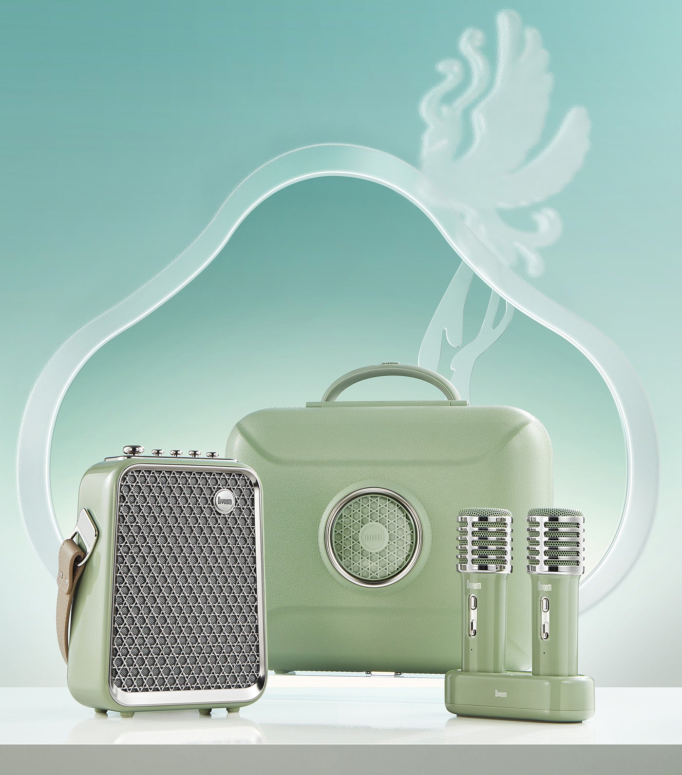 Songbird HQ Portable Speakers with Microphone Green