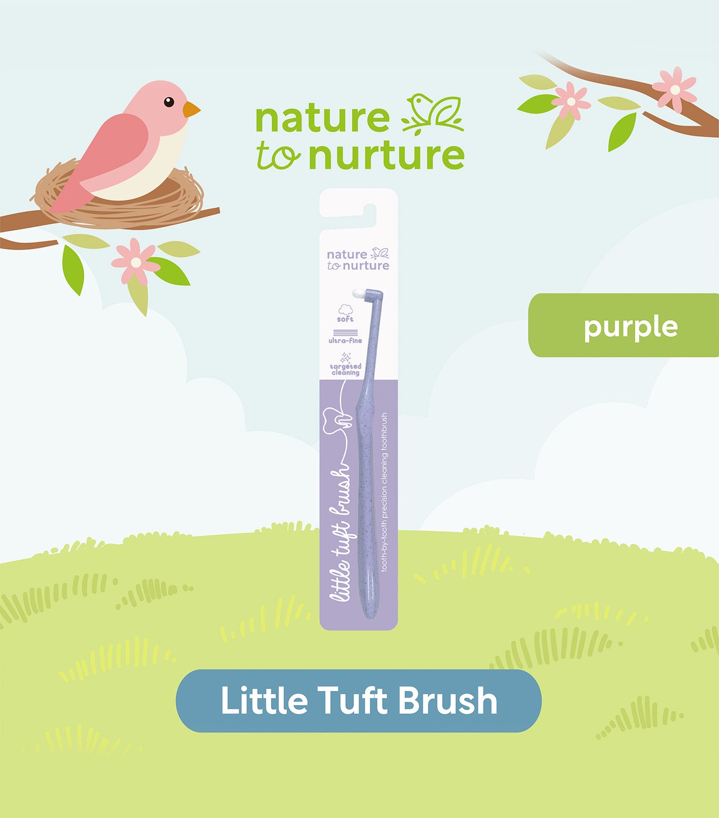 Ultra-fine Soft Little Tuft Brush Purple