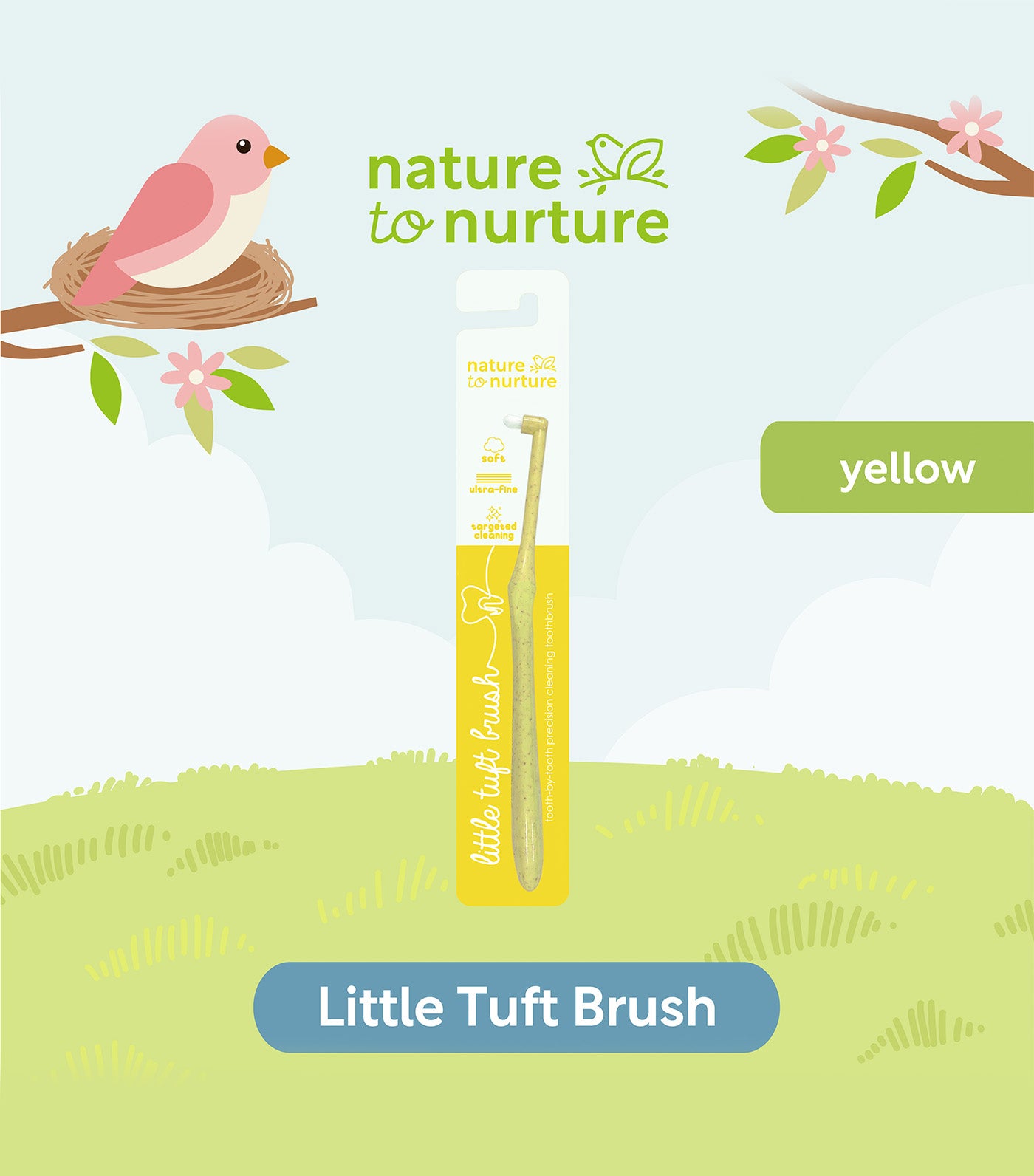 Ultra-fine Soft Little Tuft Brush Yellow