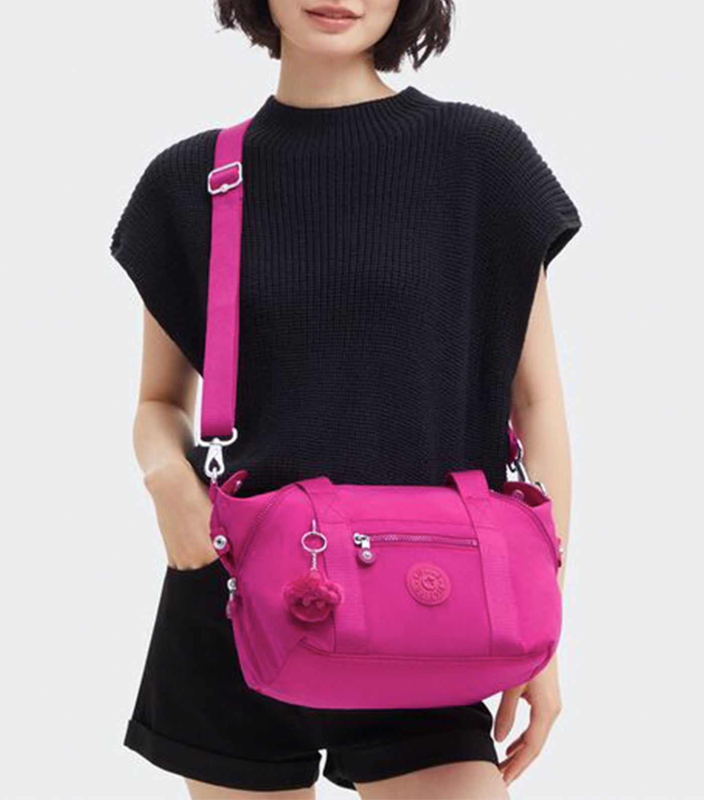 Art Mini Glowing Fuchsia Handbag