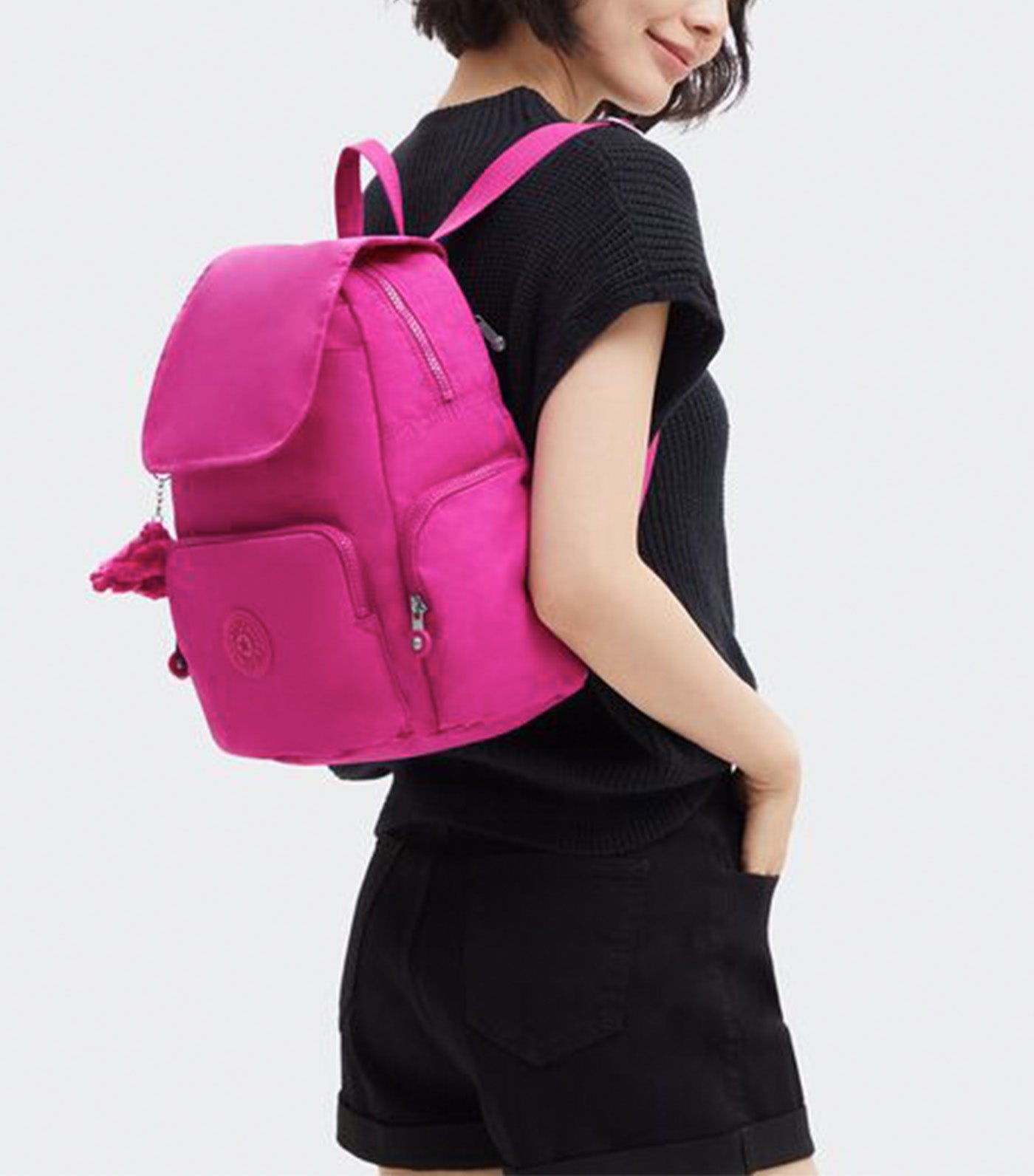 City Zip S Backpack Glowing Fuschia