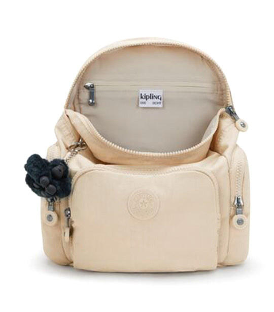 City Zip Mini Backpack Back to Beige