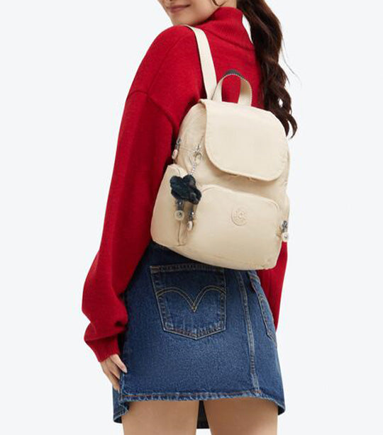 City Zip Mini Backpack Back to Beige