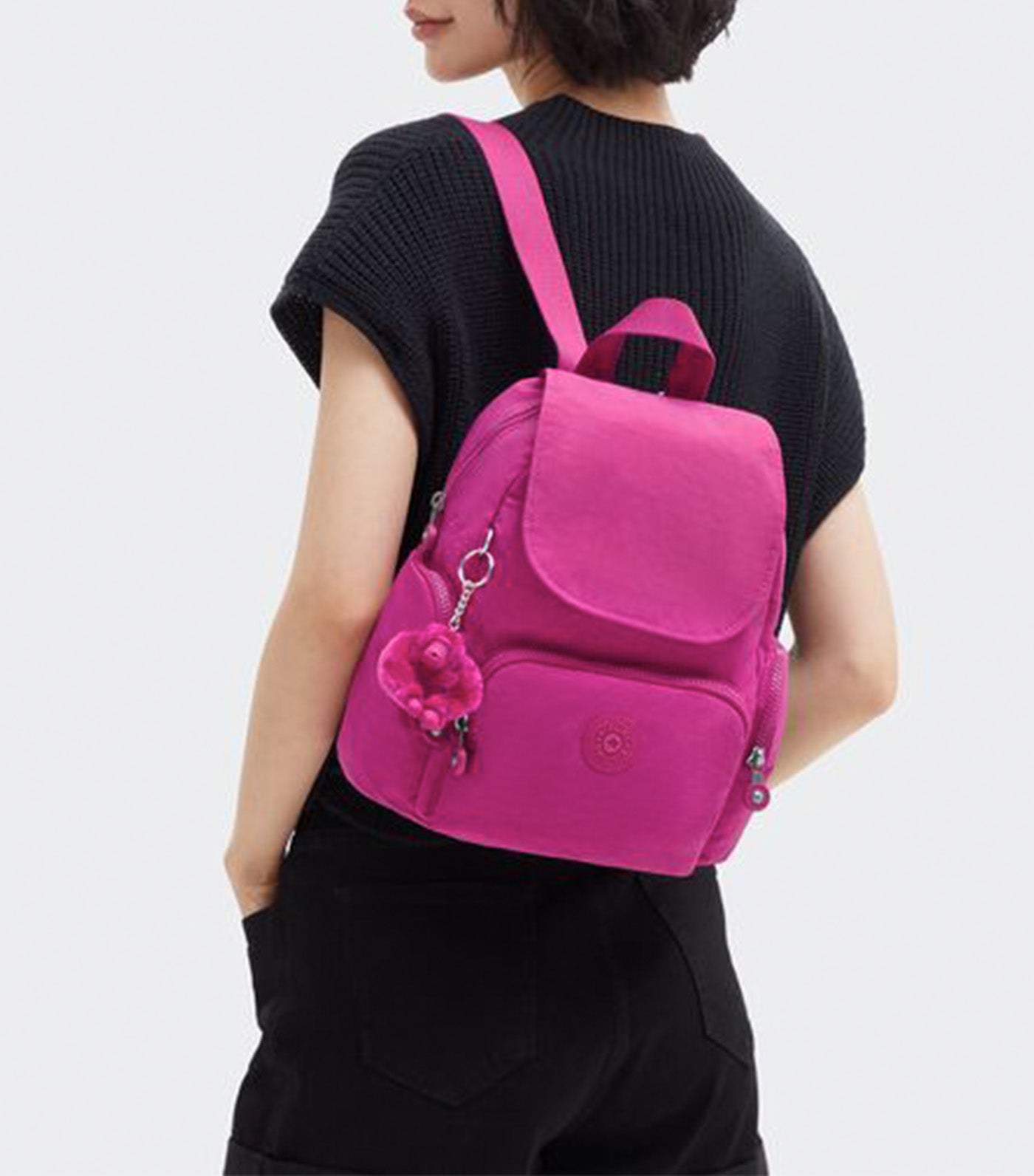 City Zip Mini Backpack Glowing Fuchsia