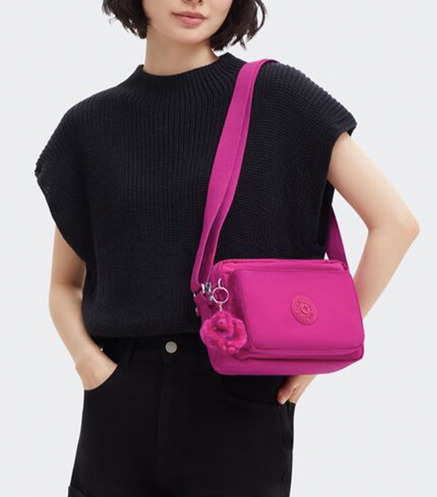 Abanu Medium Crossbody Glowing Fuchsia