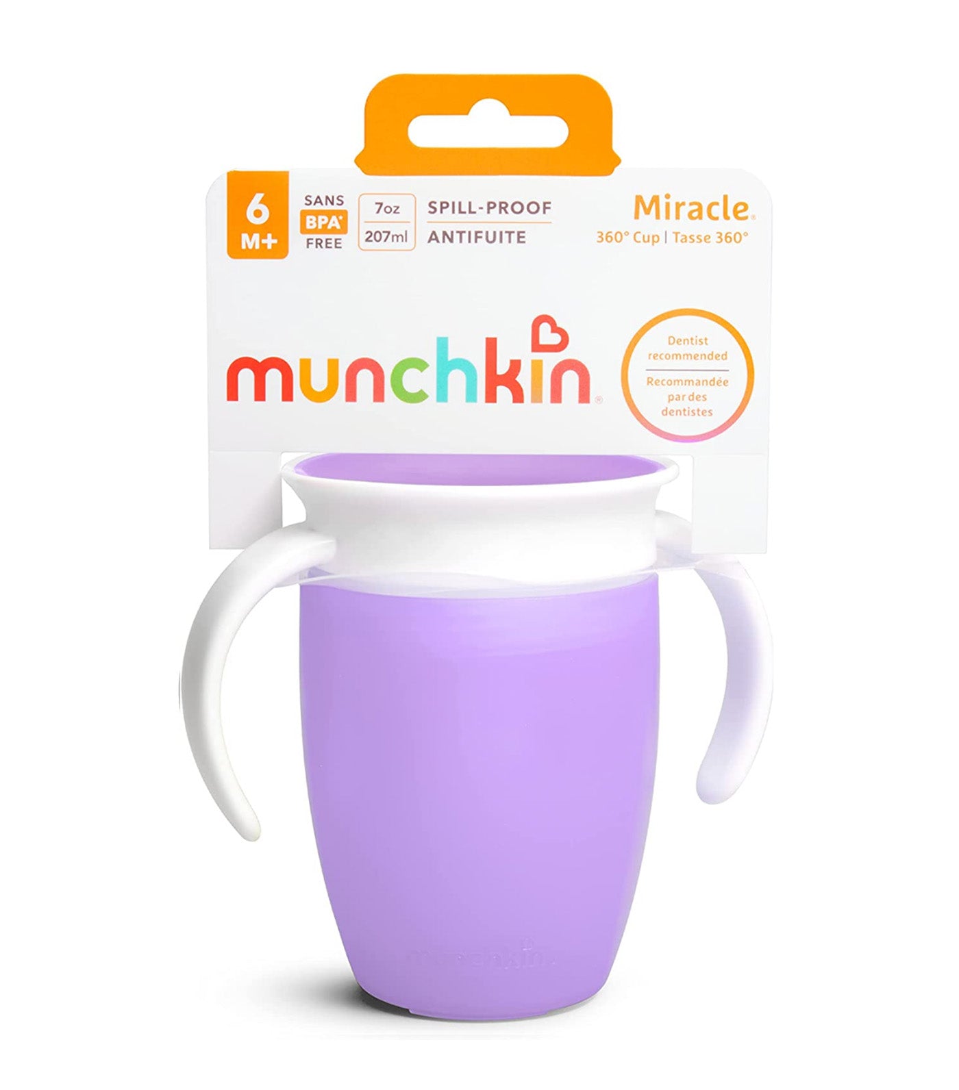 Miracle 360° Trainer Cup 7oz with Lid Purple