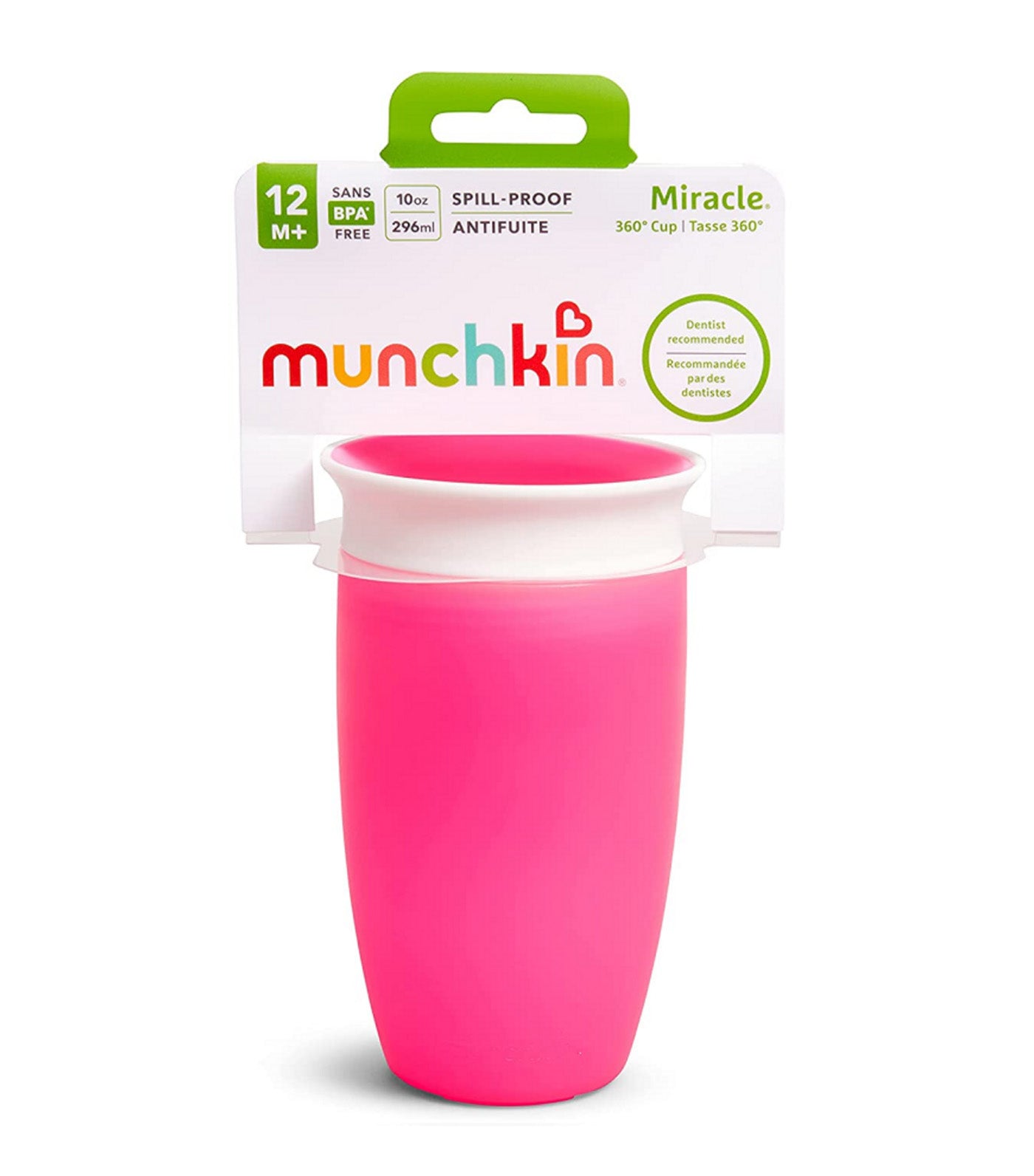 Miracle 360° Trainer Cup 10oz with Lid Pink