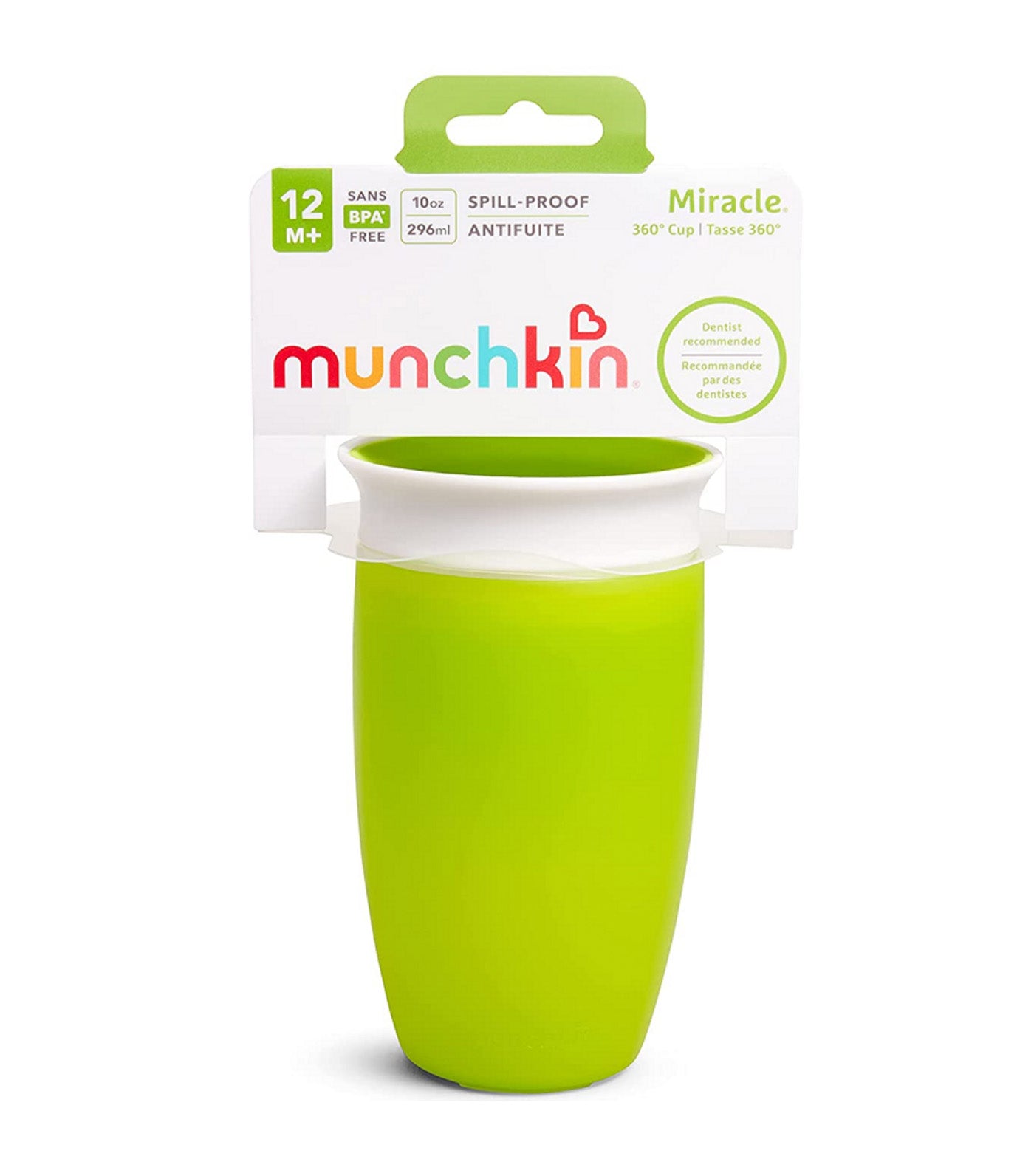 Miracle 360° Trainer Cup 10oz with Lid Green