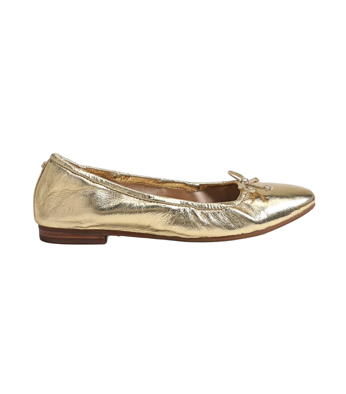 Magnolia Ballet Flat Amber Gold Leather