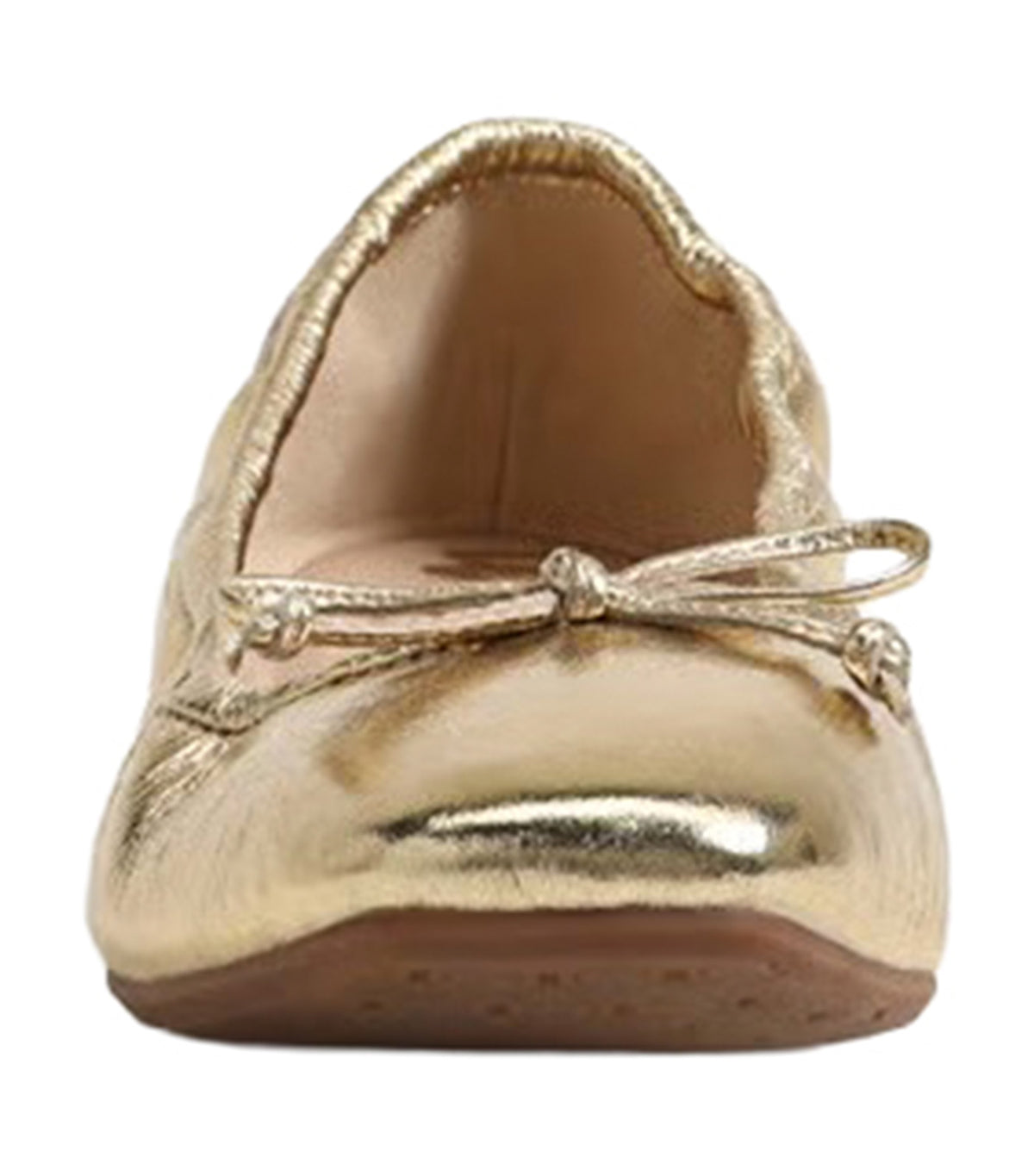 Magnolia Ballet Flat Amber Gold Leather