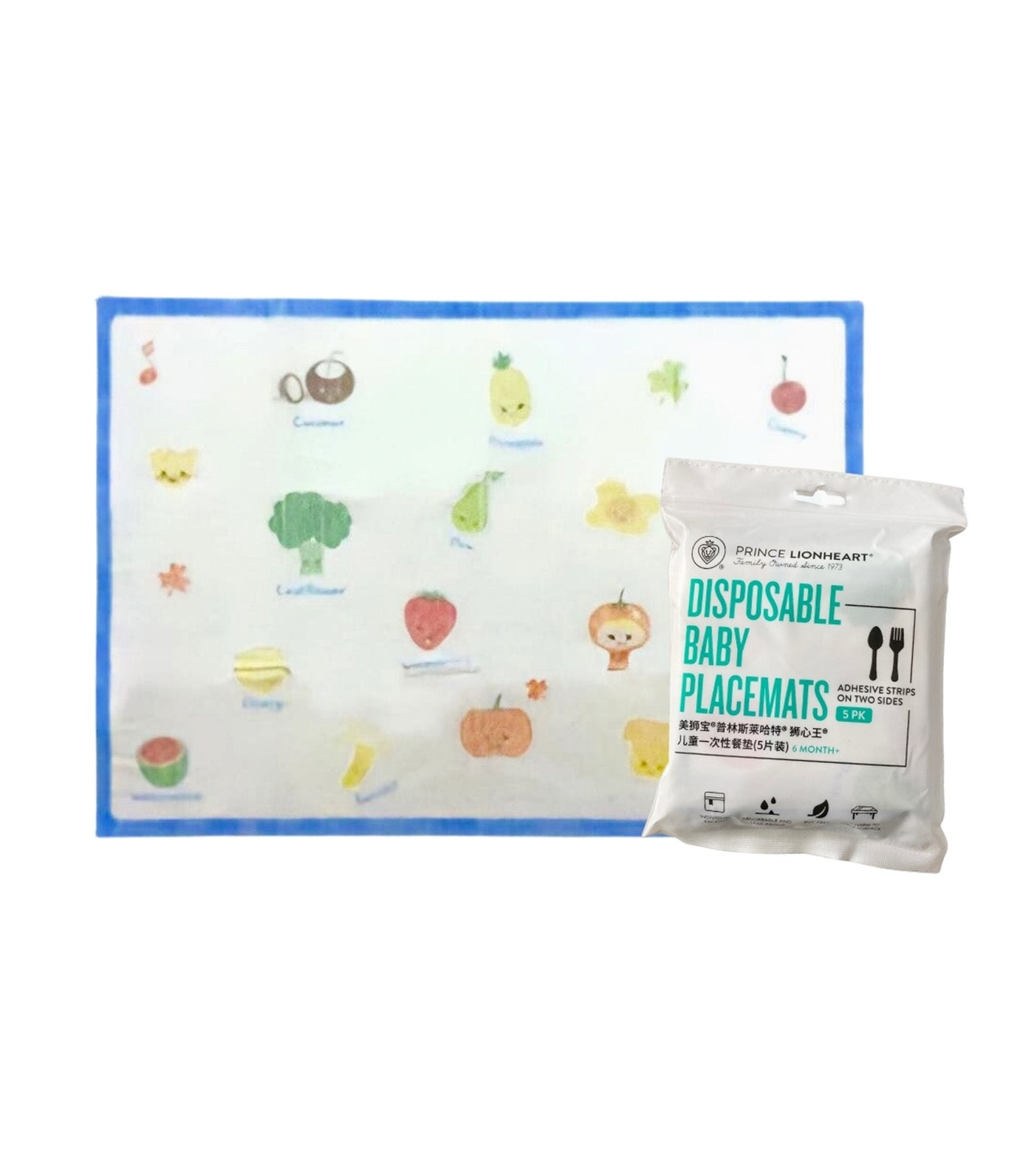 1-Pack Disposable Baby Placemat White