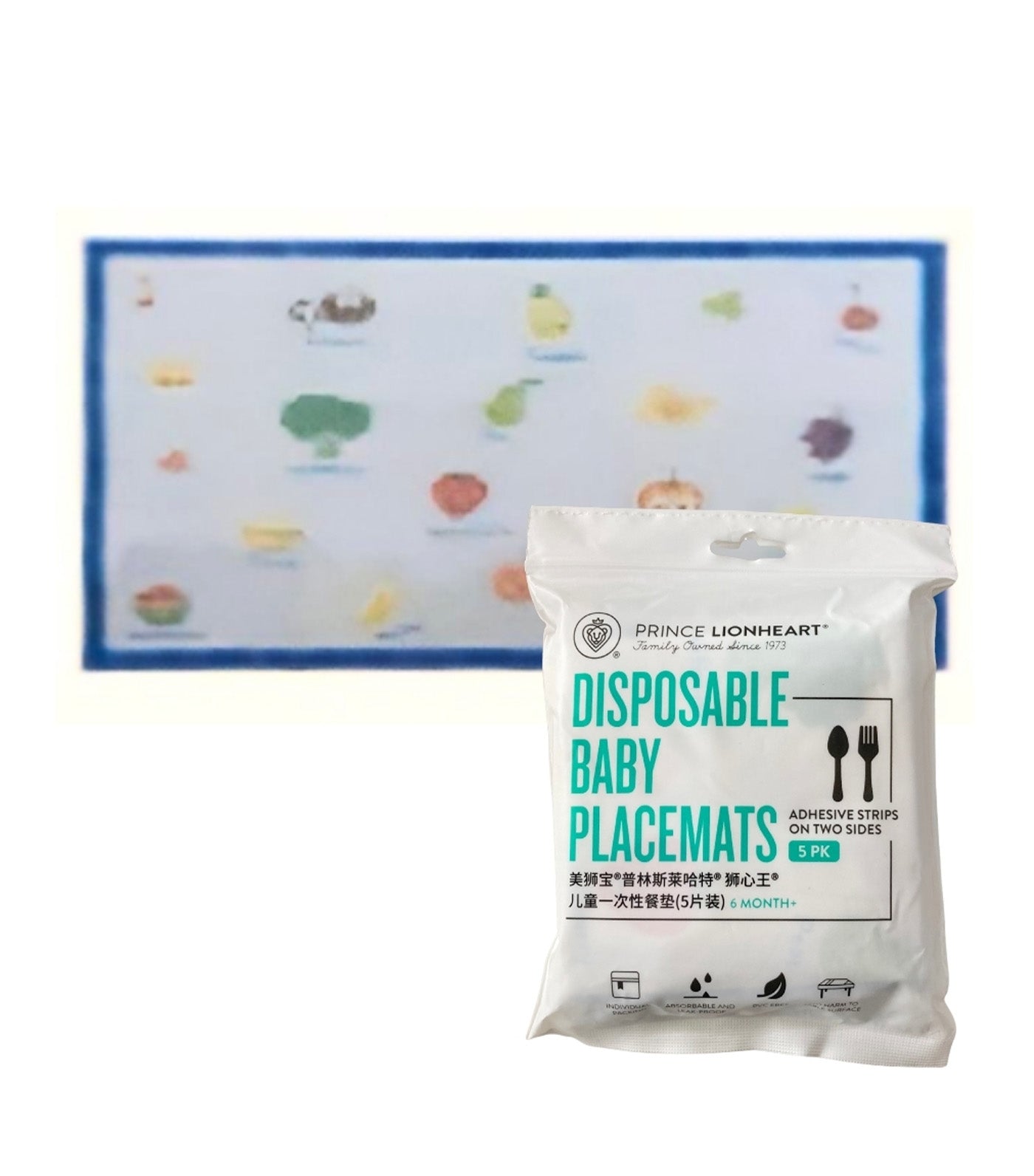 1-Pack Disposable Baby Placemat White