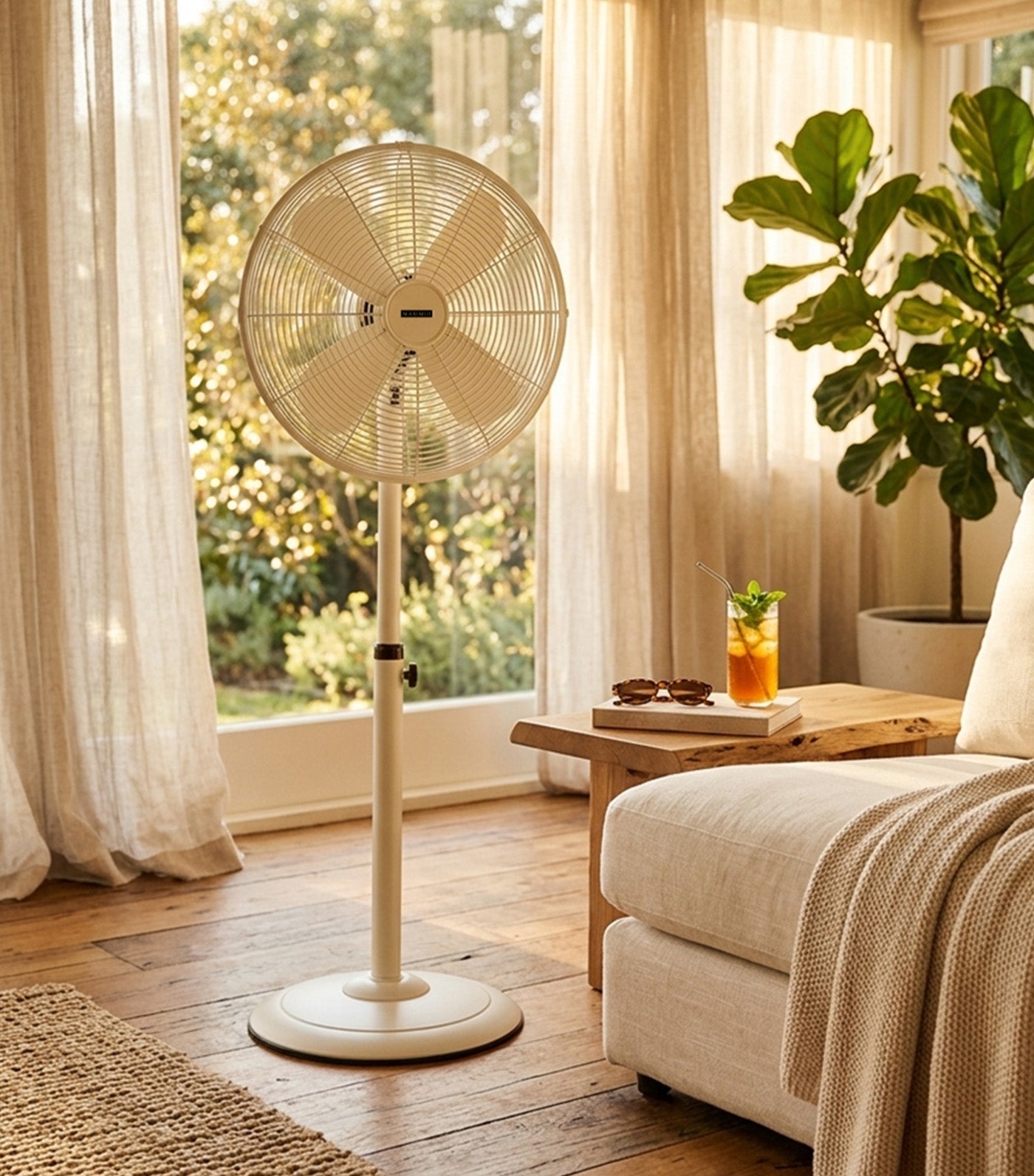 Maximus Retro Fan Cream/Light Wood