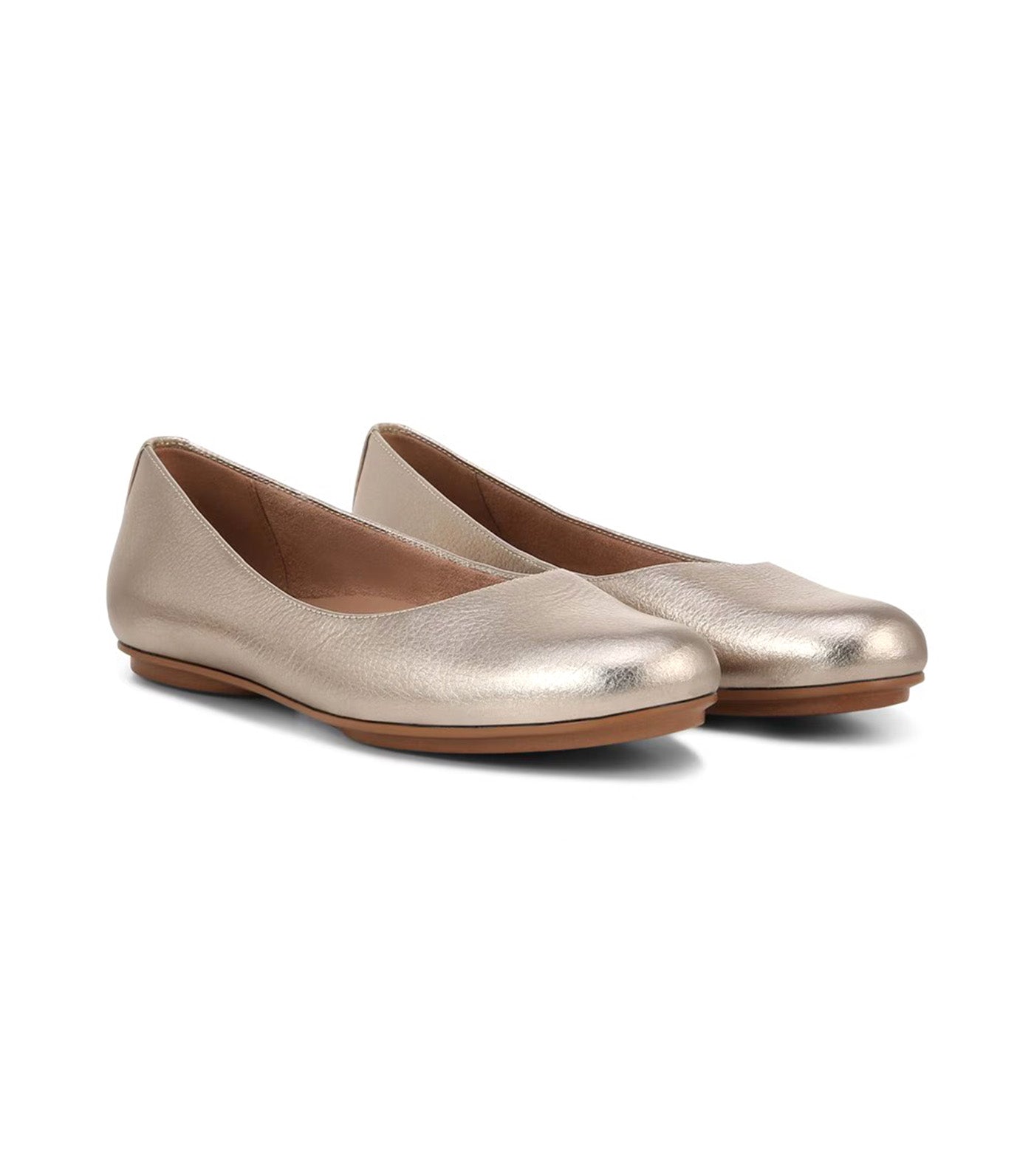 Maxwell Ballet Flat Warm Silver Leather