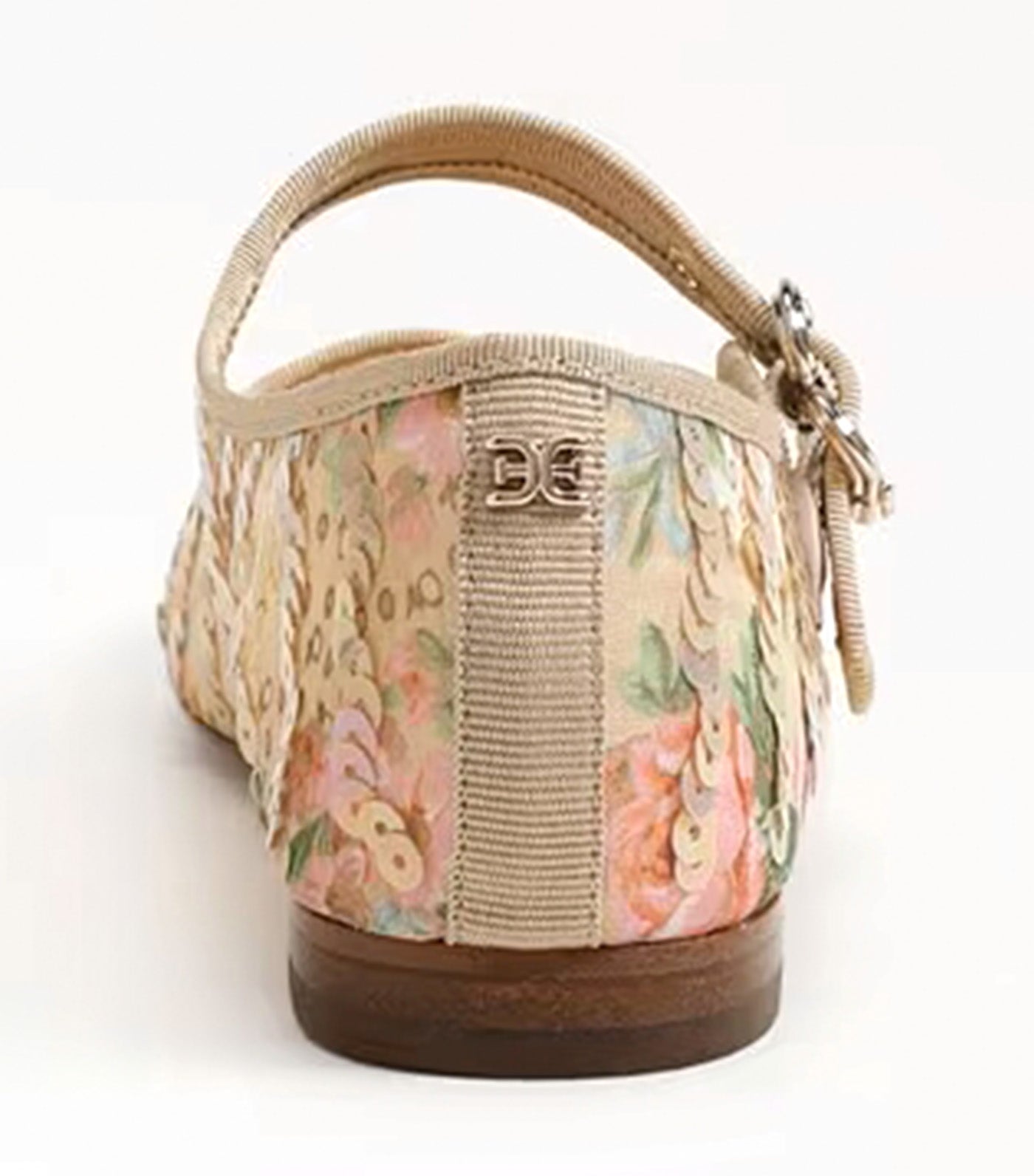 Sam Edelman Michaela Riviera Mary Jane Flat Mesh Fabric Ecru Multi