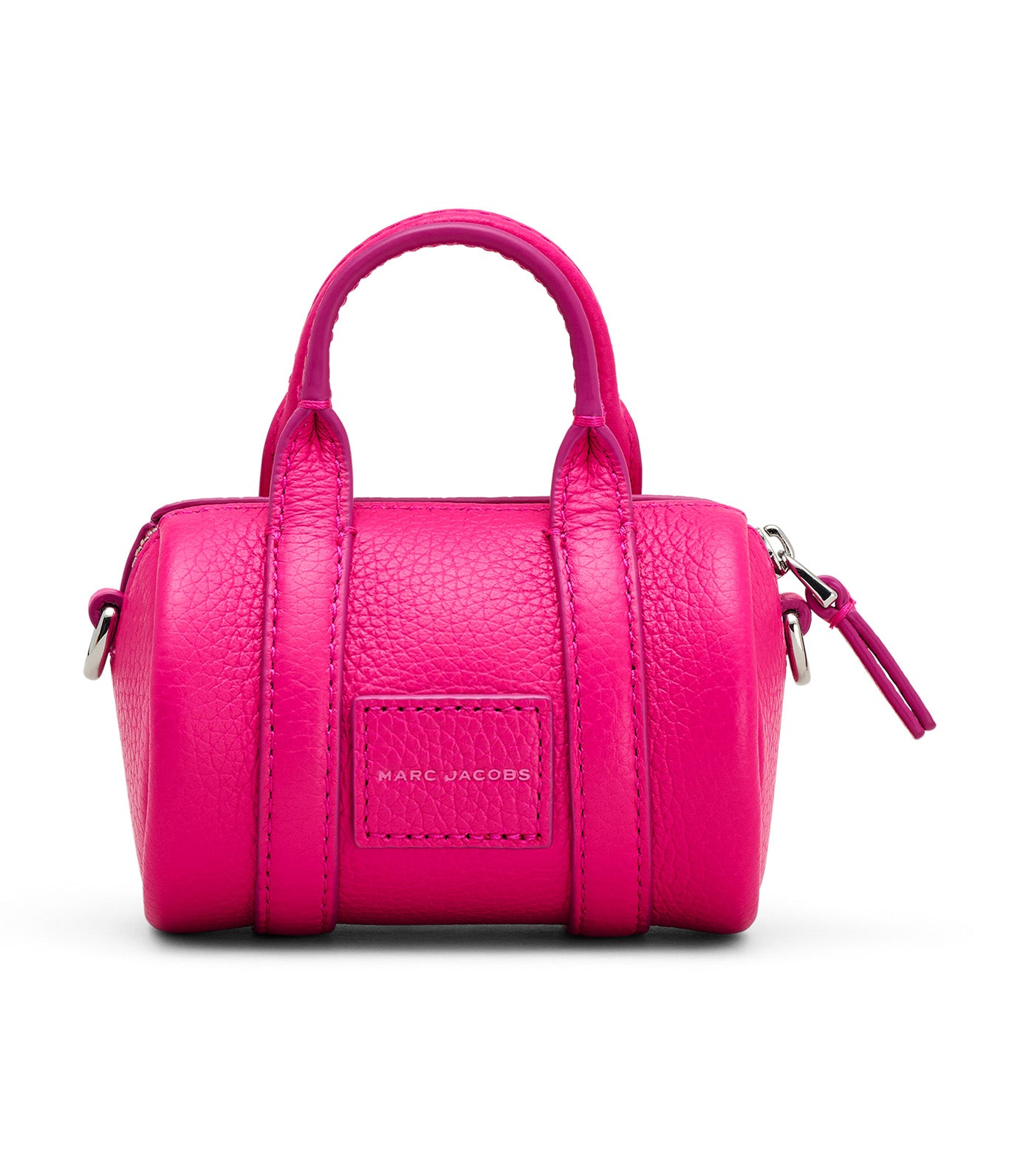 The Leather Nano Duffle Crossbody Hot Pink