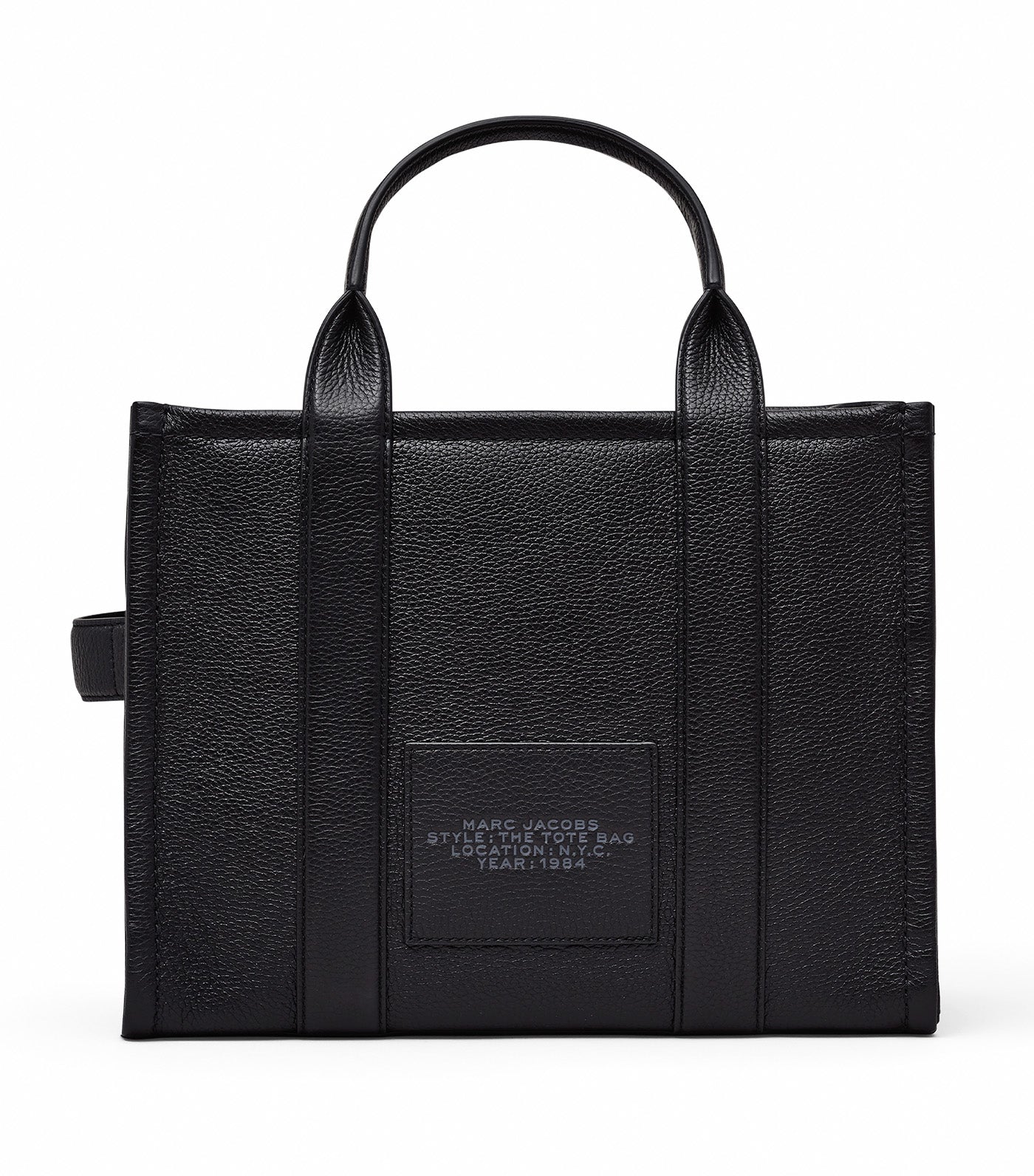 The Leather Medium Tote Bag Black