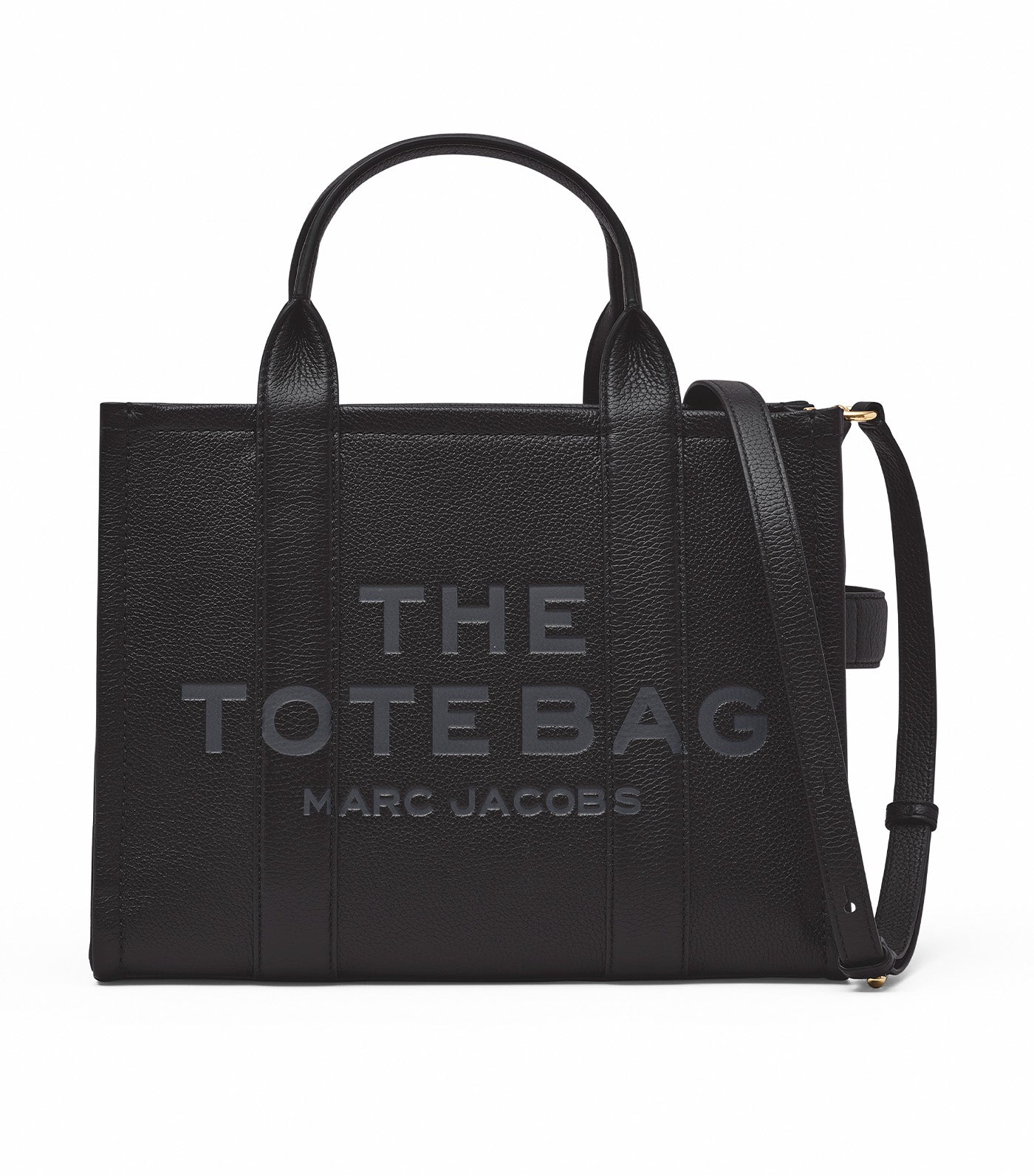 The Leather Medium Tote Bag Black