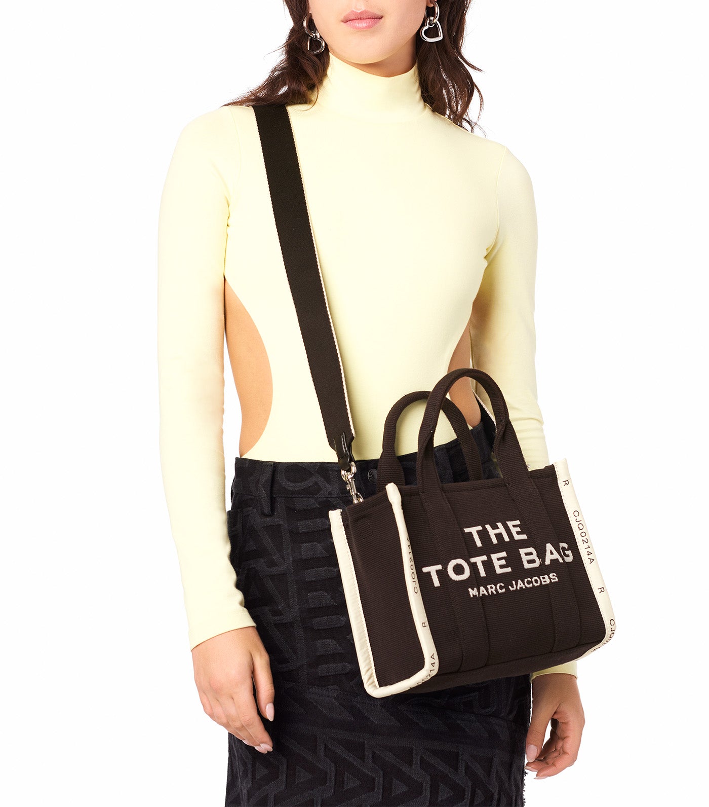 The Jacquard Small Tote Bag Black