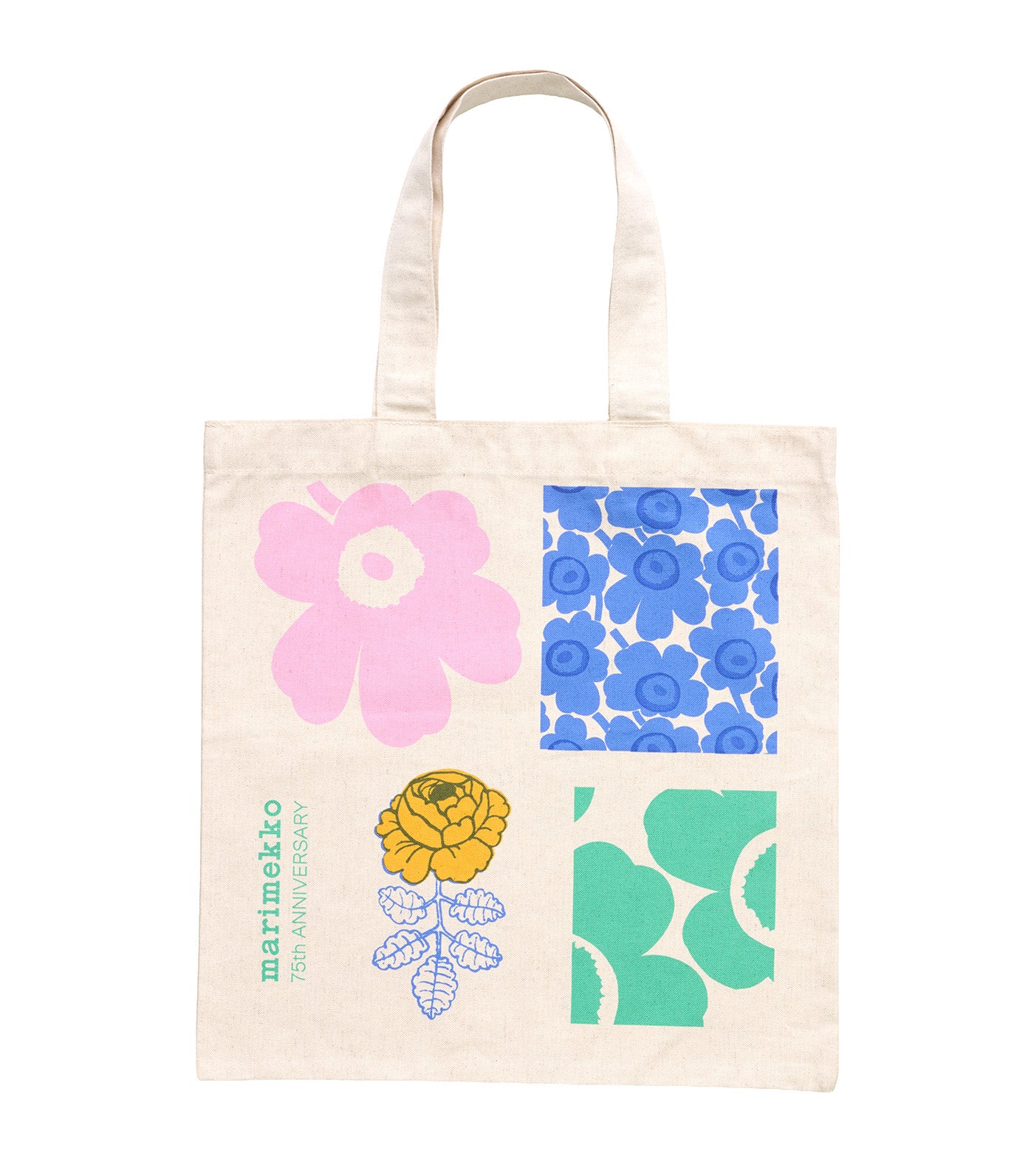 Marimekko Vankka Anniversary Tote Bag Off White/Light Pink/Blue