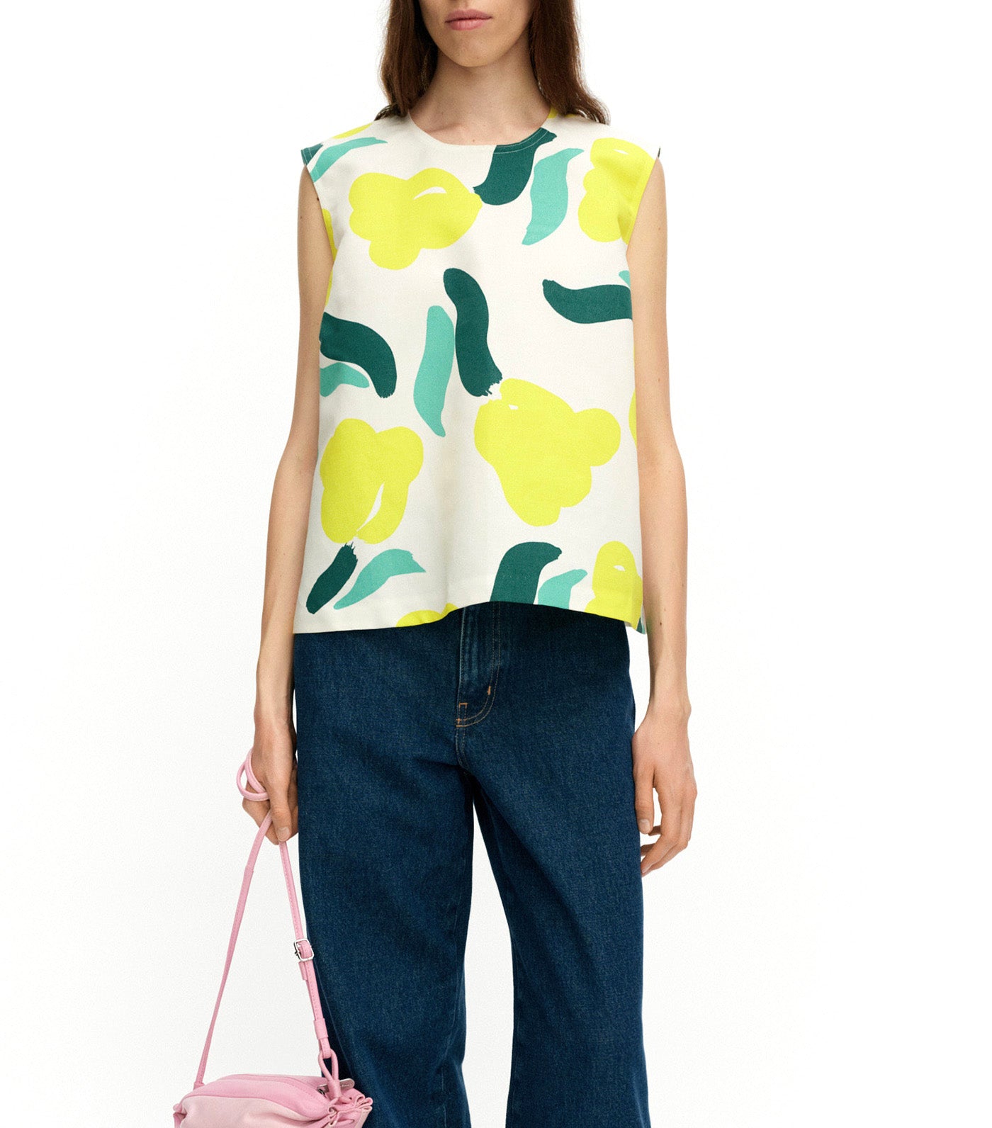 Erilaisia Lemmitty Top Off White/Yellow/Green