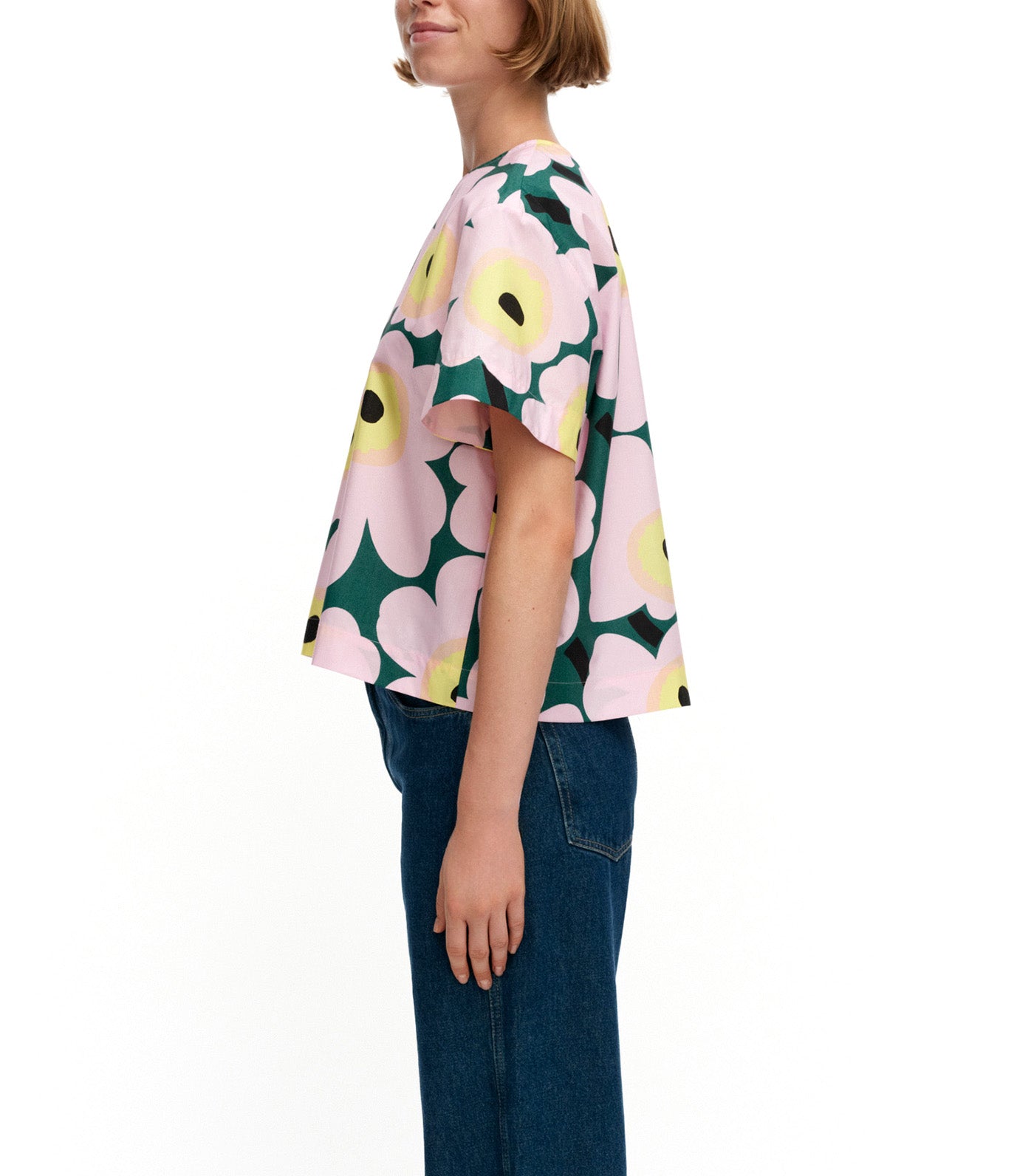 Huojunta Unikko T-shirt Green/Pink/Yellow
