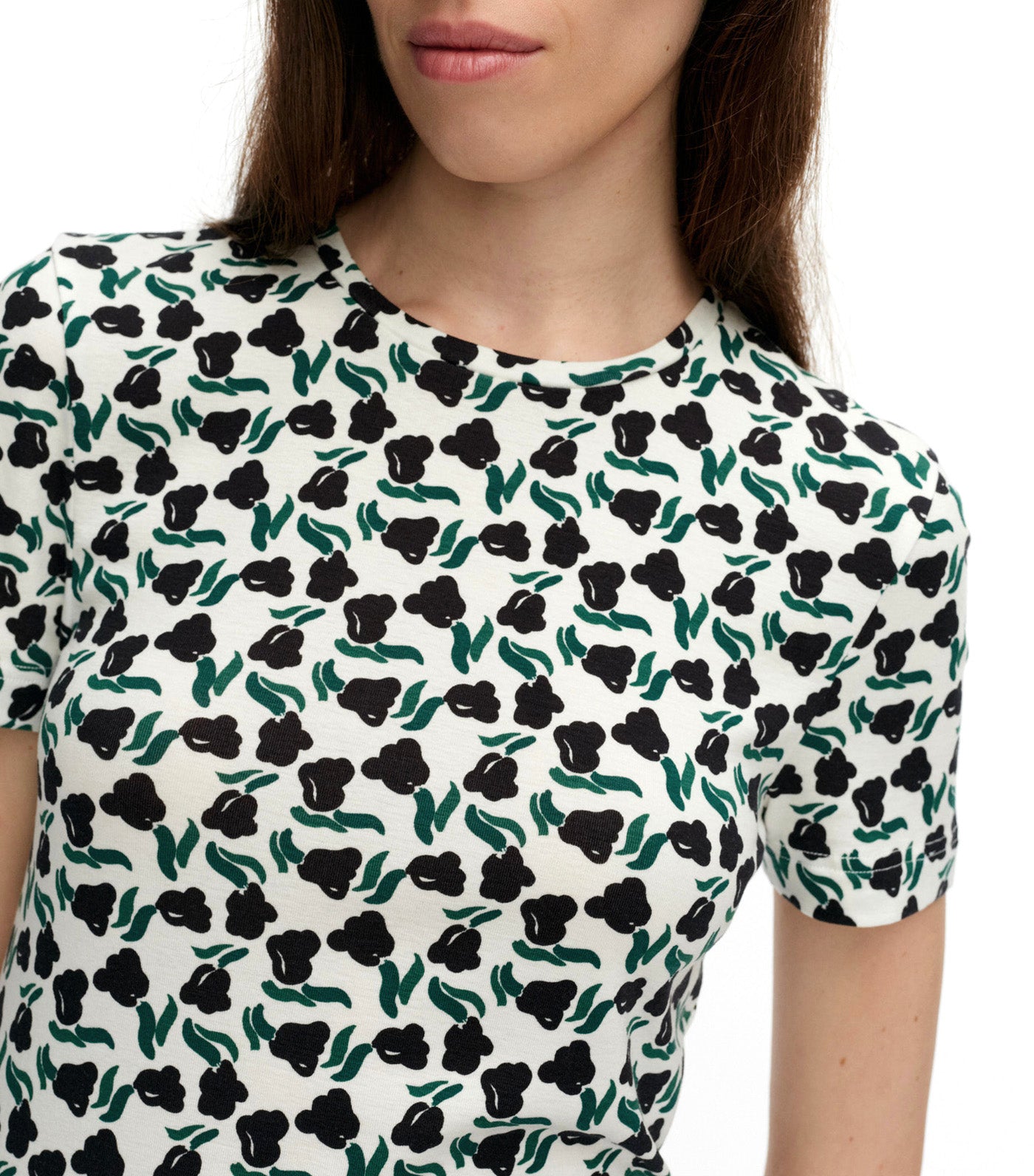 Kaunes Lemmitty T-shirt Off White/Black/Dark green