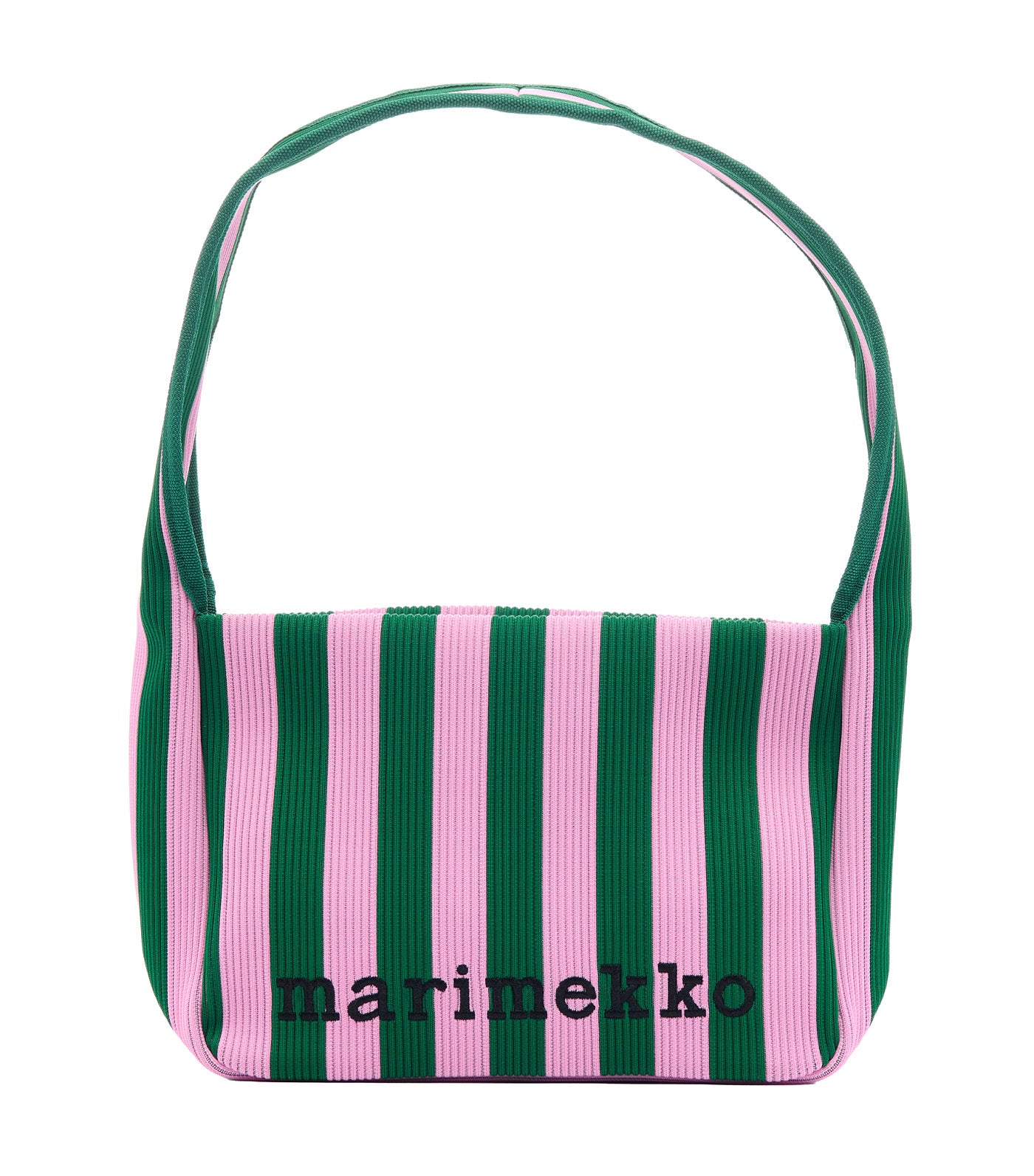 Knitted Shoulder Bag Merirosvo Pink/Dark Green