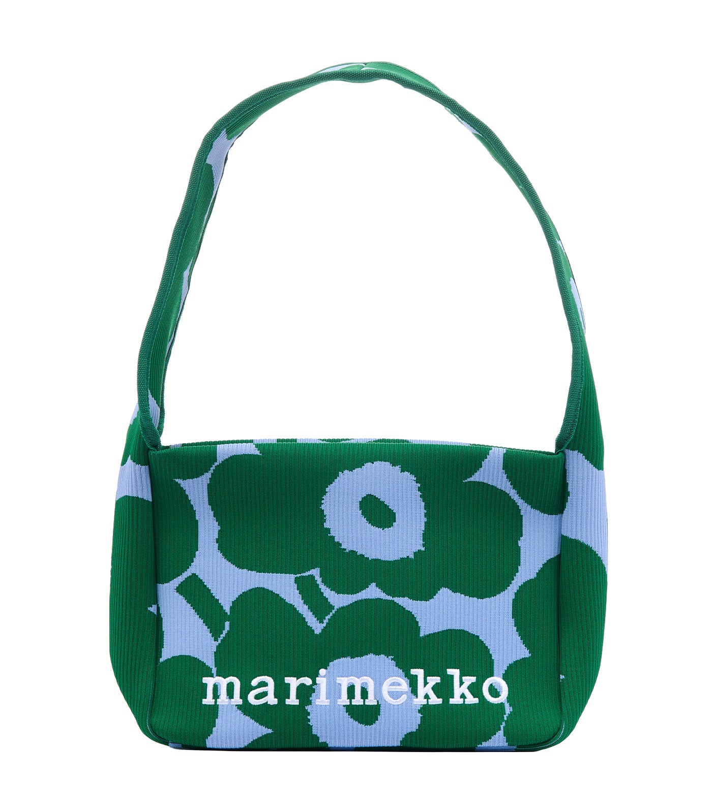 Knitted Shoulderbag Unikko Dark Green/Blue