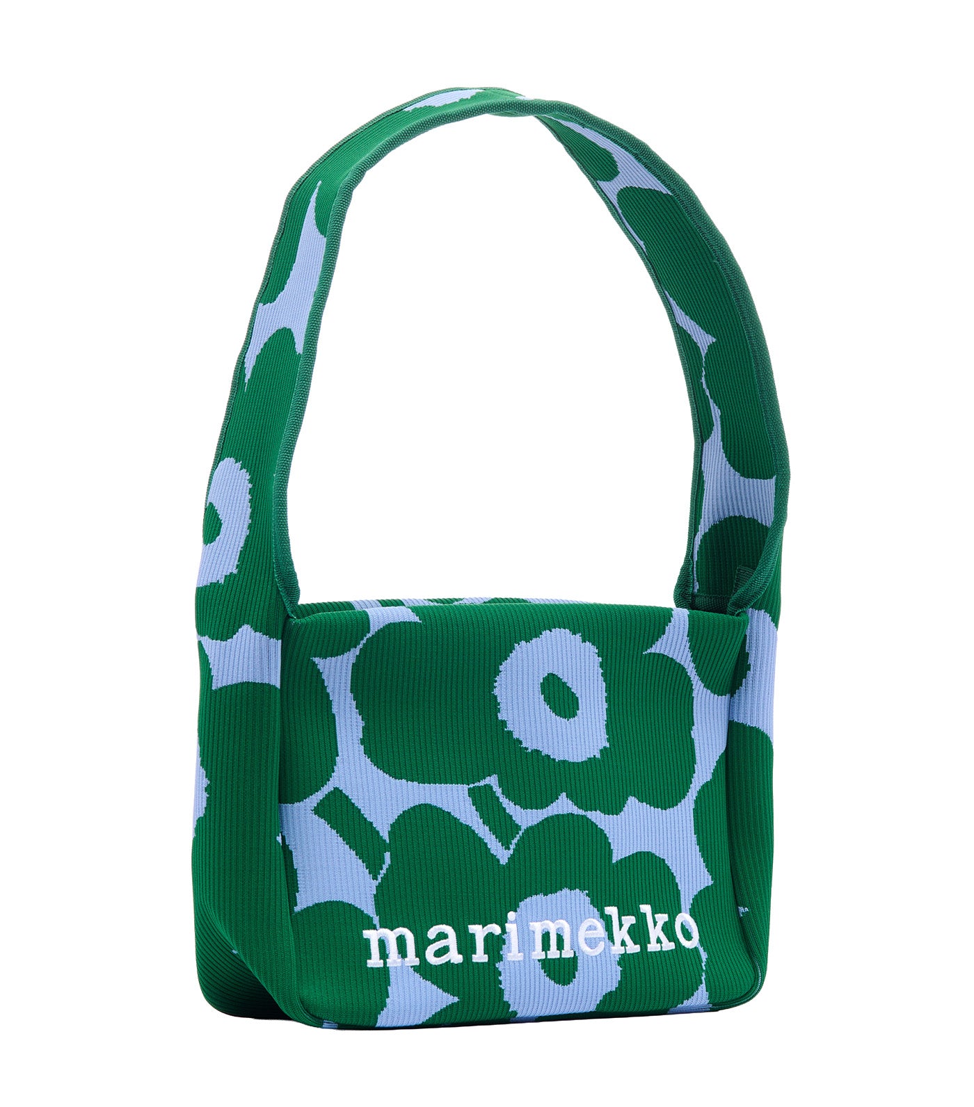 Marimekko Knitted Shoulderbag Unikko Dark Green/Blue | Rustan's