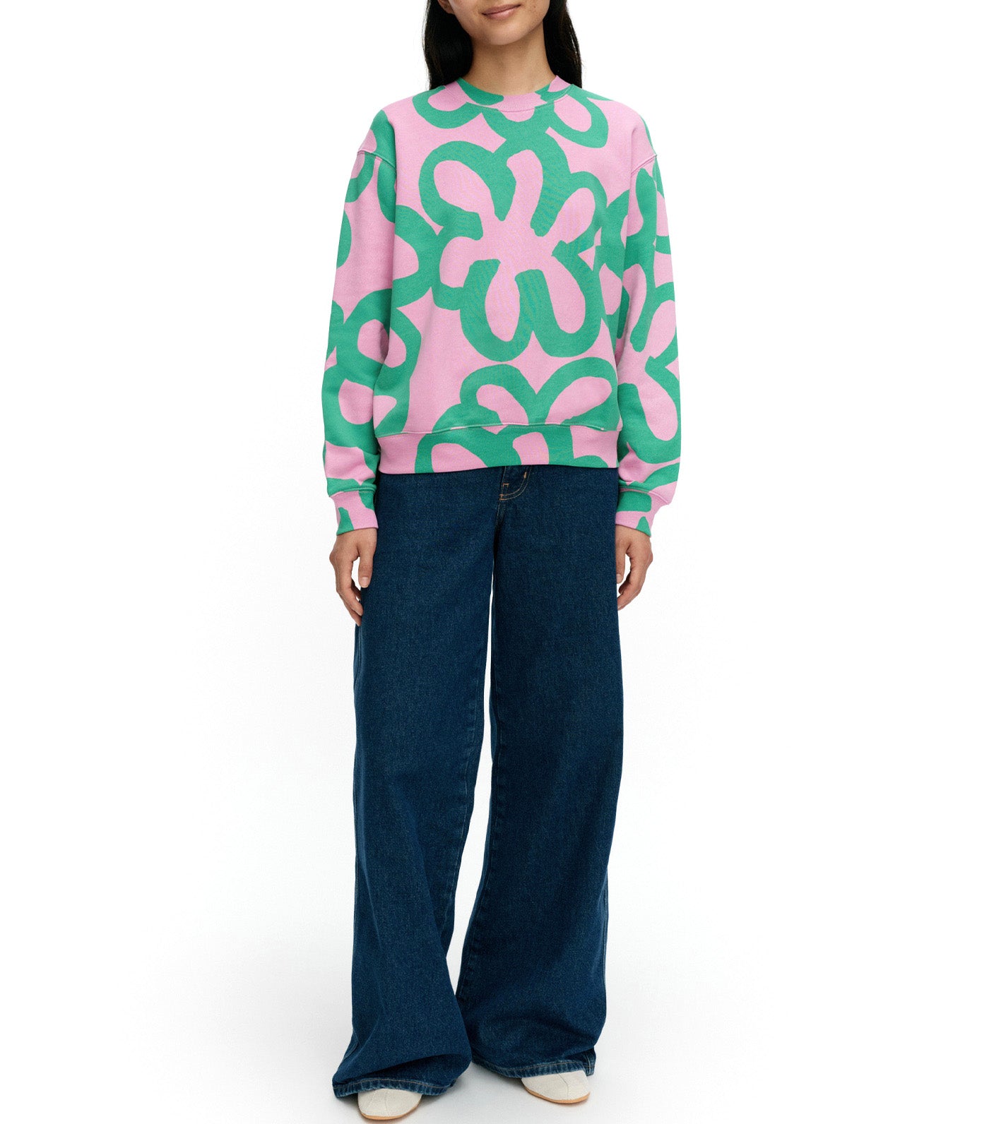 Leiot Jättikukka Kioski Sweatshirt Light Pink/Green