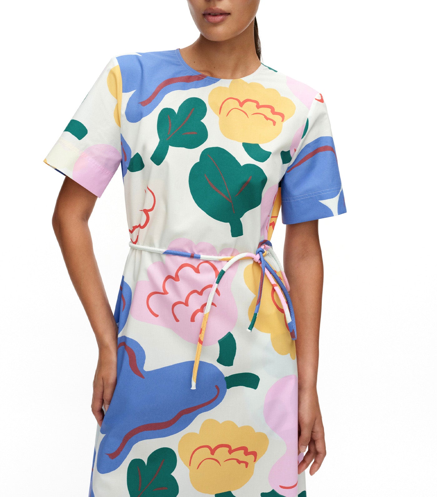 Asetelma Kukasta Kukkaan Dress Light Green/Green/Blue