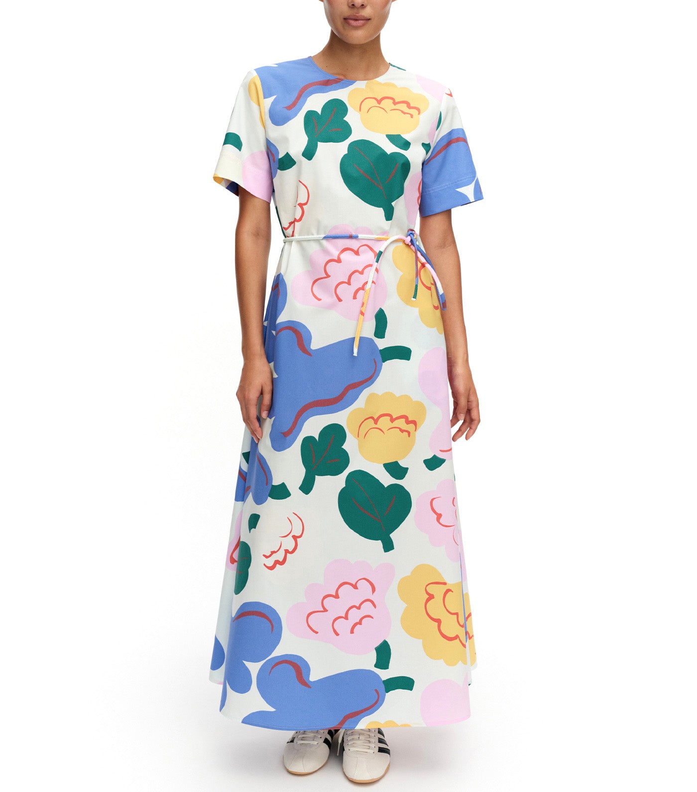 Asetelma Kukasta Kukkaan Dress Light Green/Green/Blue