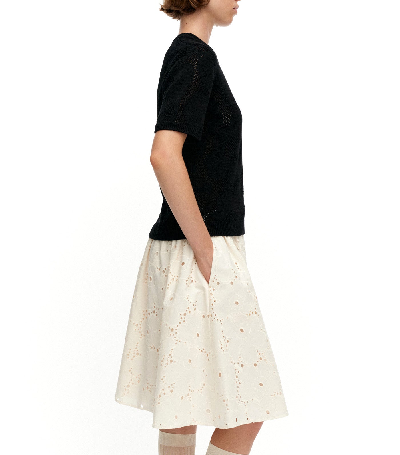 Sommittelu Unikko Lace Skirt Off White