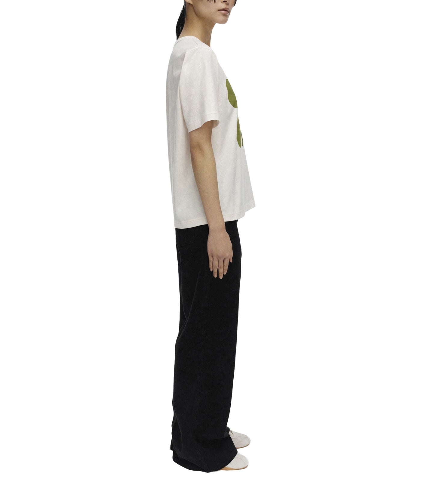 Erna Unikko Placement Kioski T-Shirt Off White/Green