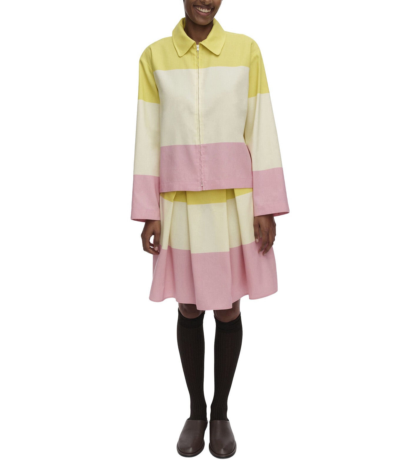 Kirjaimet Hennika Shirt Yellow/Light Yellow/Rose