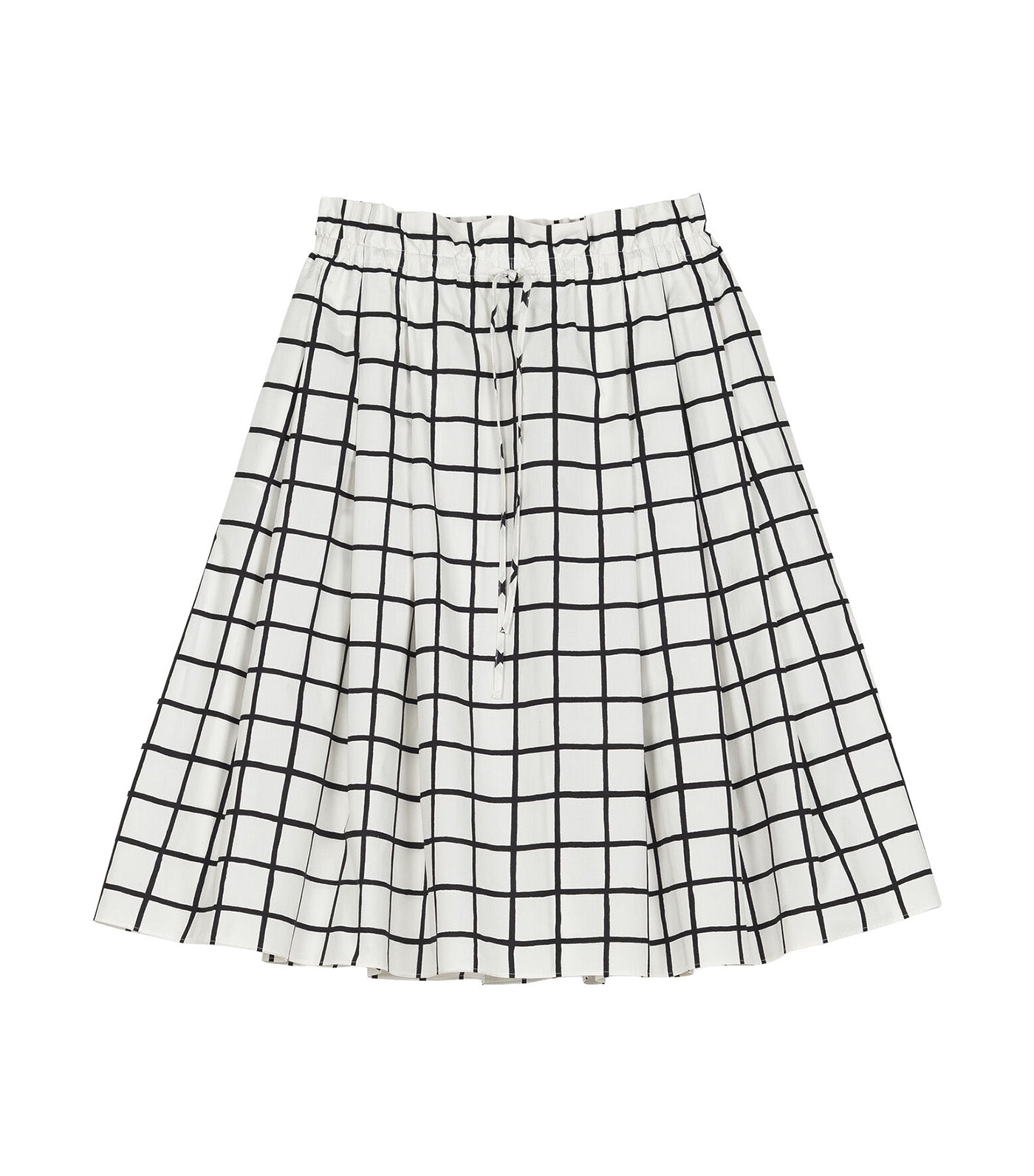 Kirjoitus Iso Ruutu Skirt Off White/Black